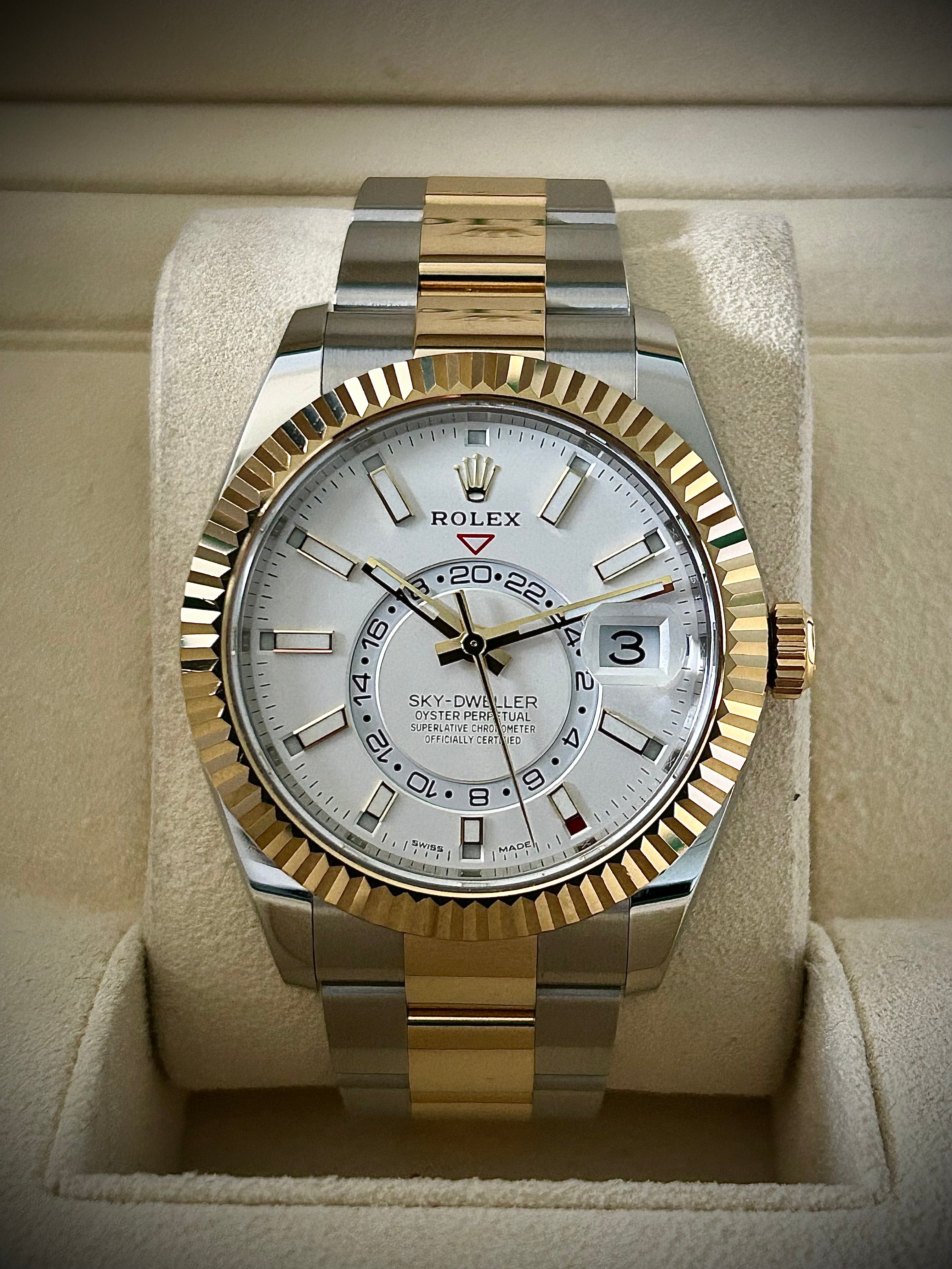 2021 ROLEX SKY DWELLER, TWO TONE, 326933, FULL SET, INC GST