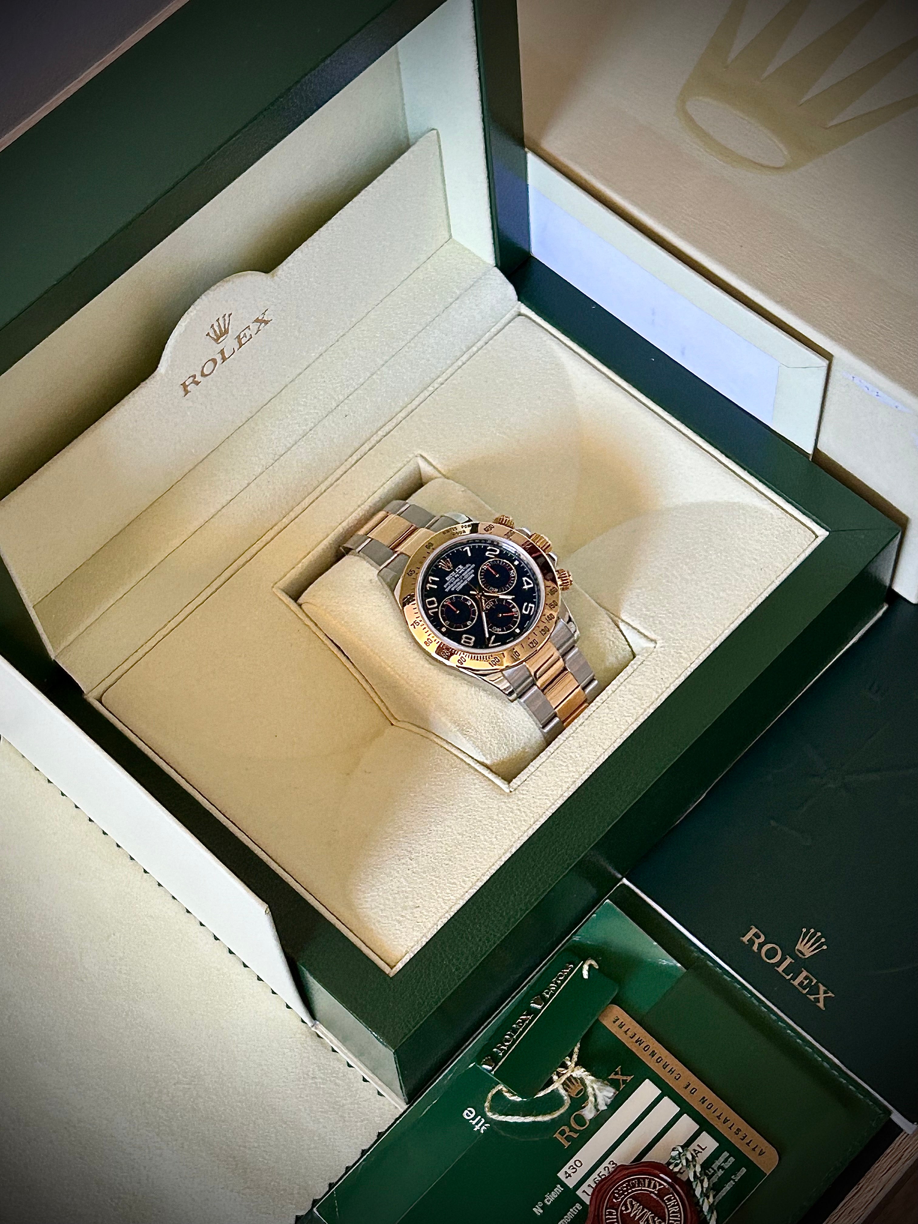 2009 ROLEX COSMOGRAPH DAYTONA, BLUE MASERATI DIAL 116523, FULL SET, INC GST