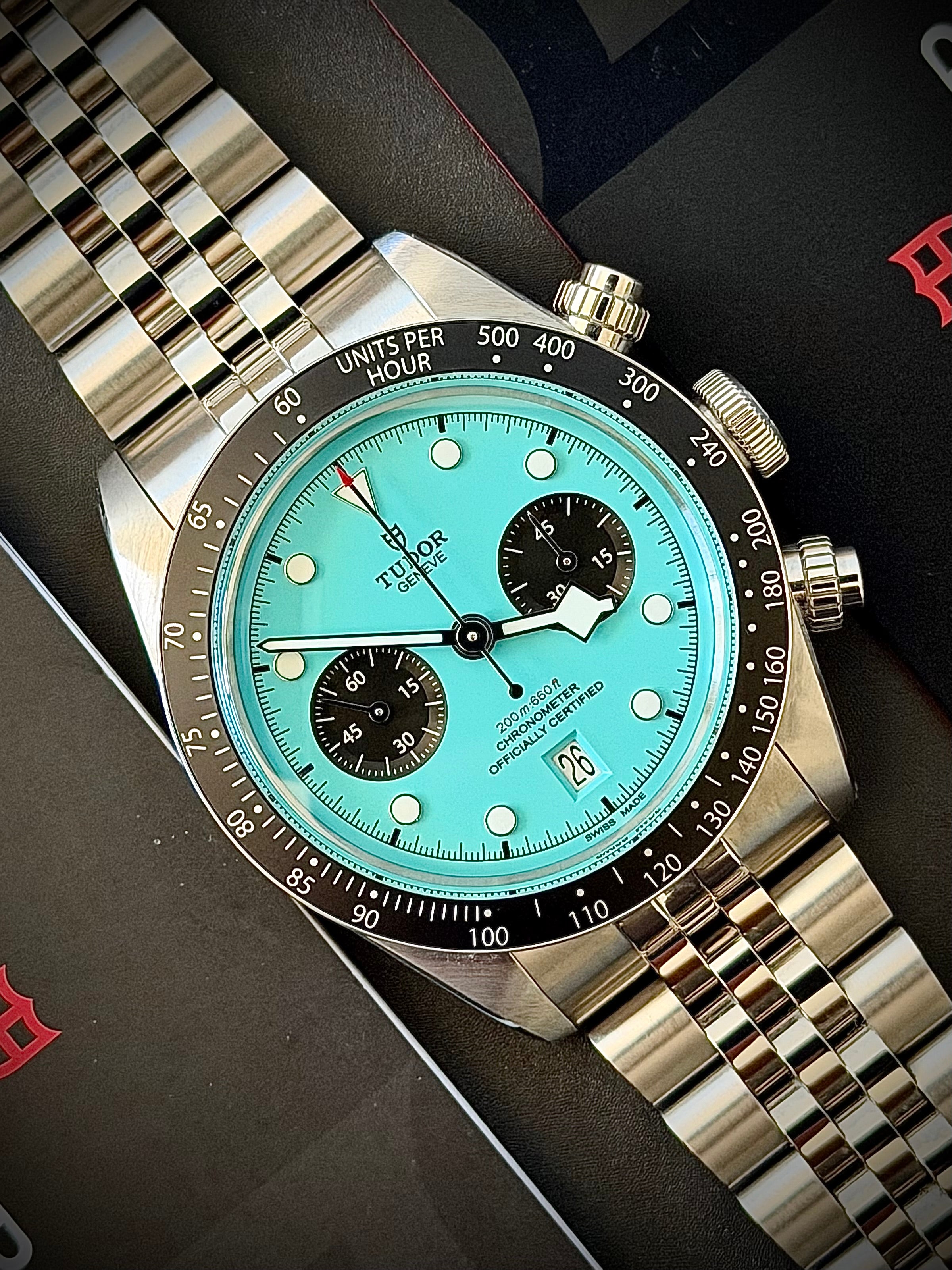 2025 TUDOR BLACK BAY CHRONOGRAPH “FLAMINGO BLUE”, FULL SET, INC GST