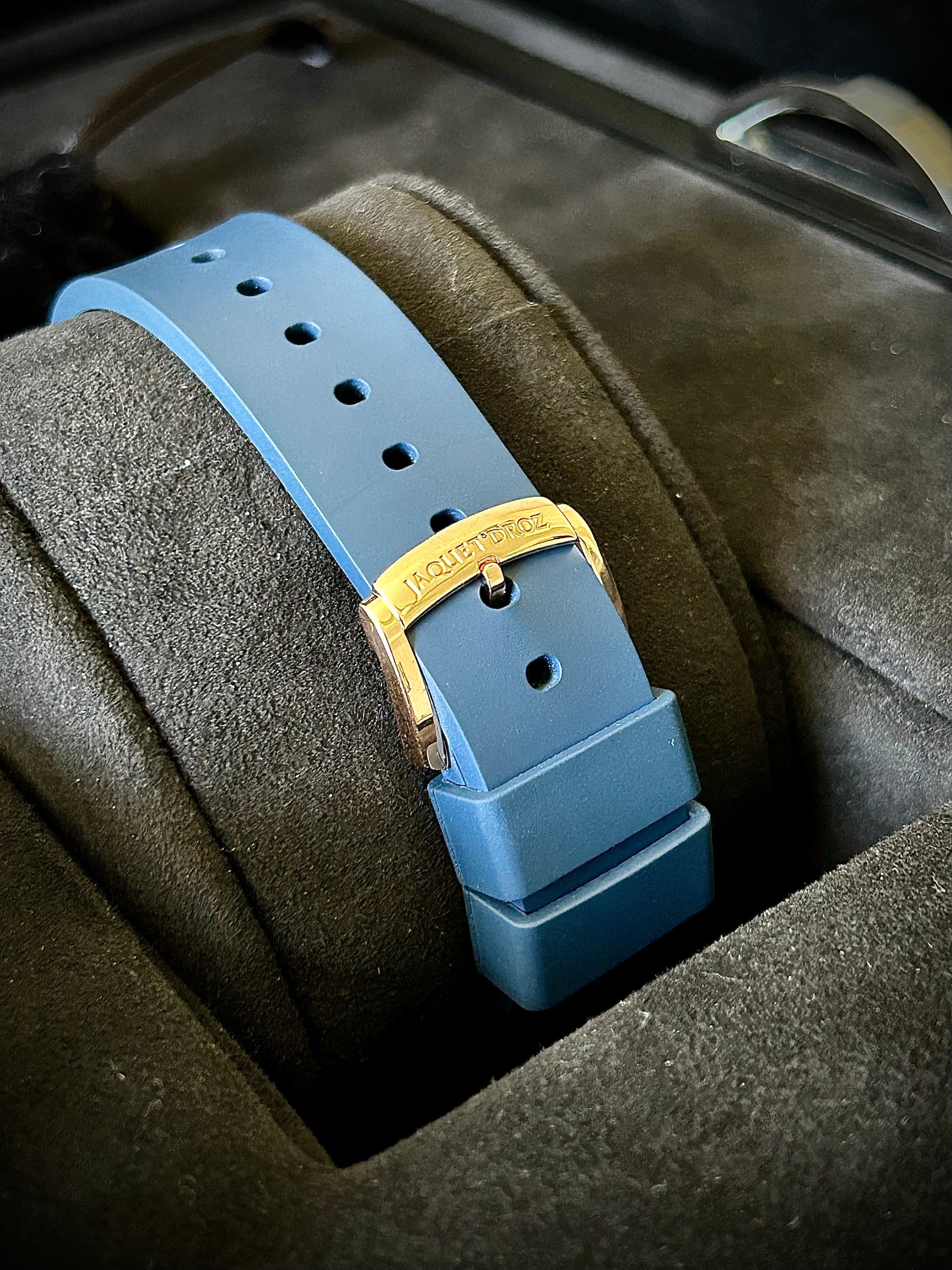 2022 JAQUET-DROZ GRANDE SECONDE OFF CENTRED IVORY ENAMEL DIAL, FULL SET, INC GST