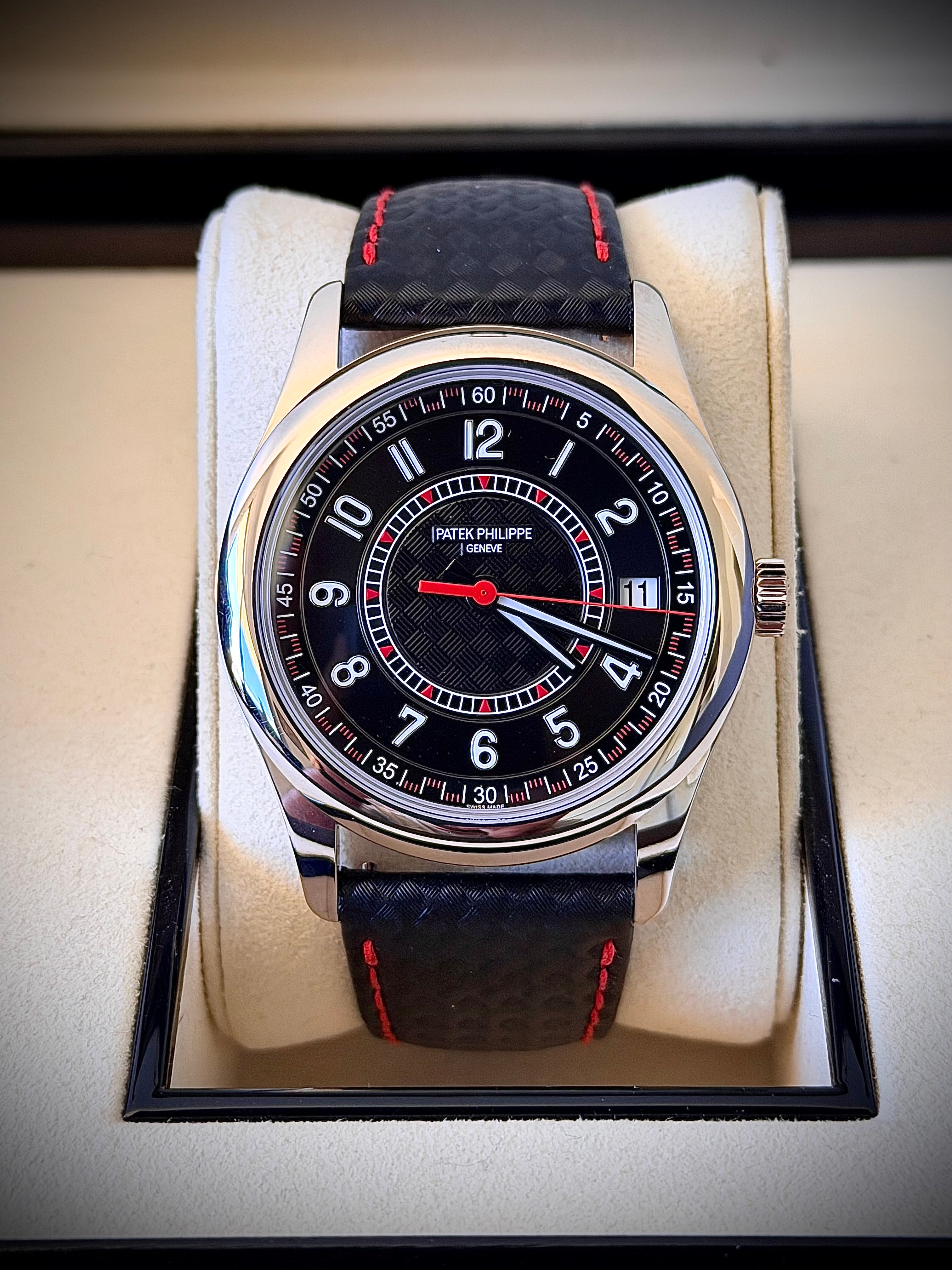 2025 PATEK PHILIPPE CALATRAVA 6007G, BLACK & RED, FULL SET, INC GST