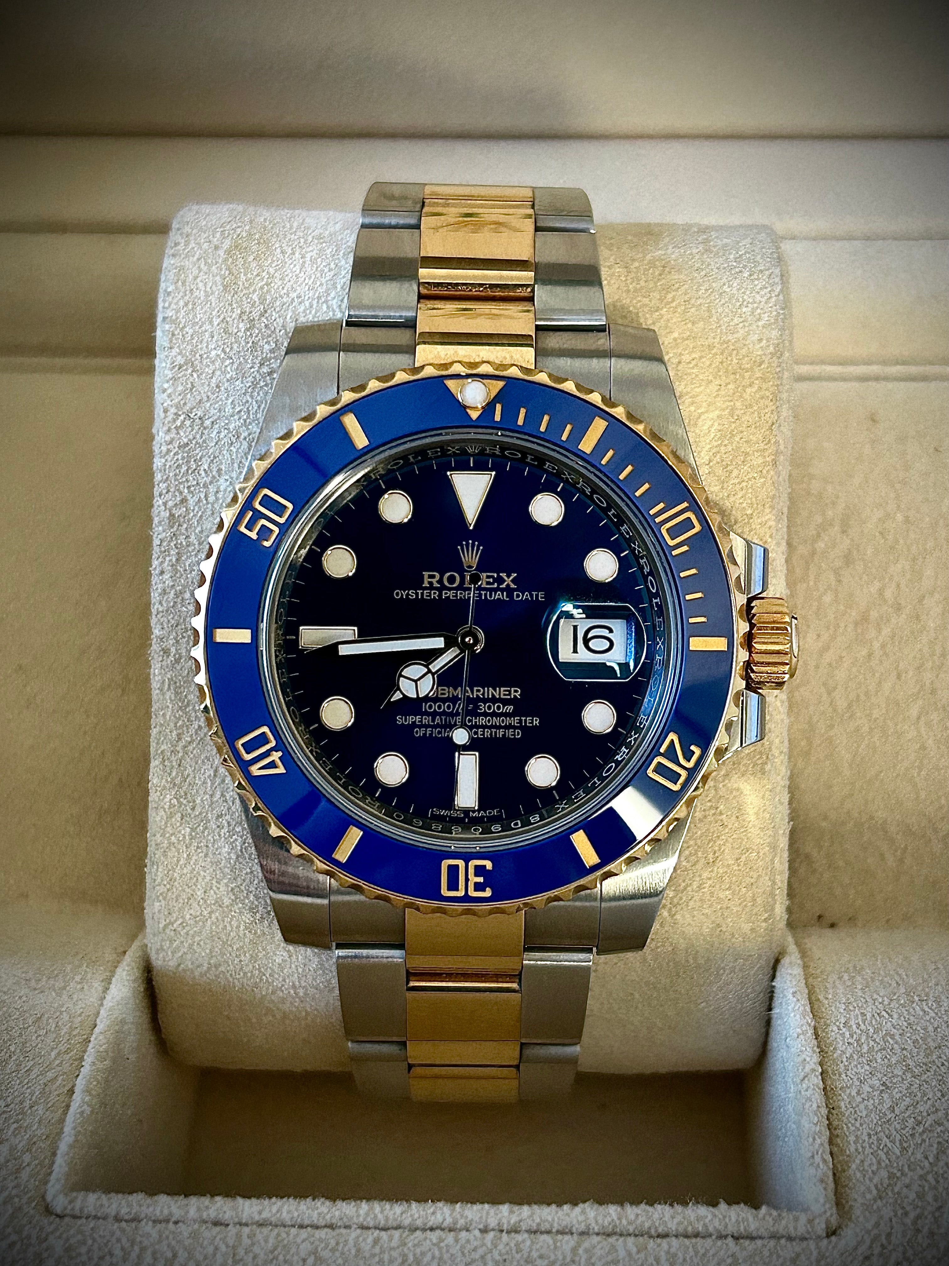 2020 ROLEX SUBMARINER BLUESY 116613LB, FULL SET, INC GST