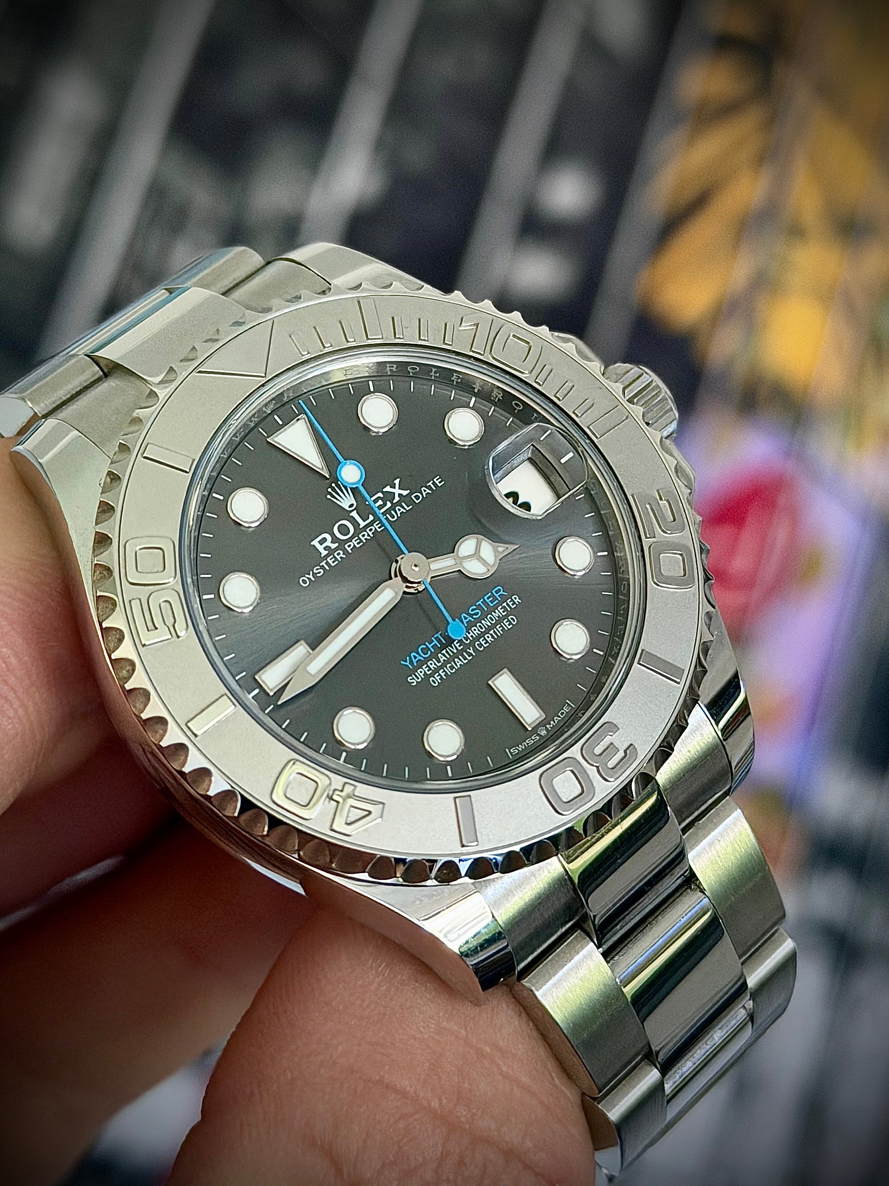 2024 ROLEX YACHT-MASTER 37, 268622, RHODIUM DIAL, FULL SET, INC GST