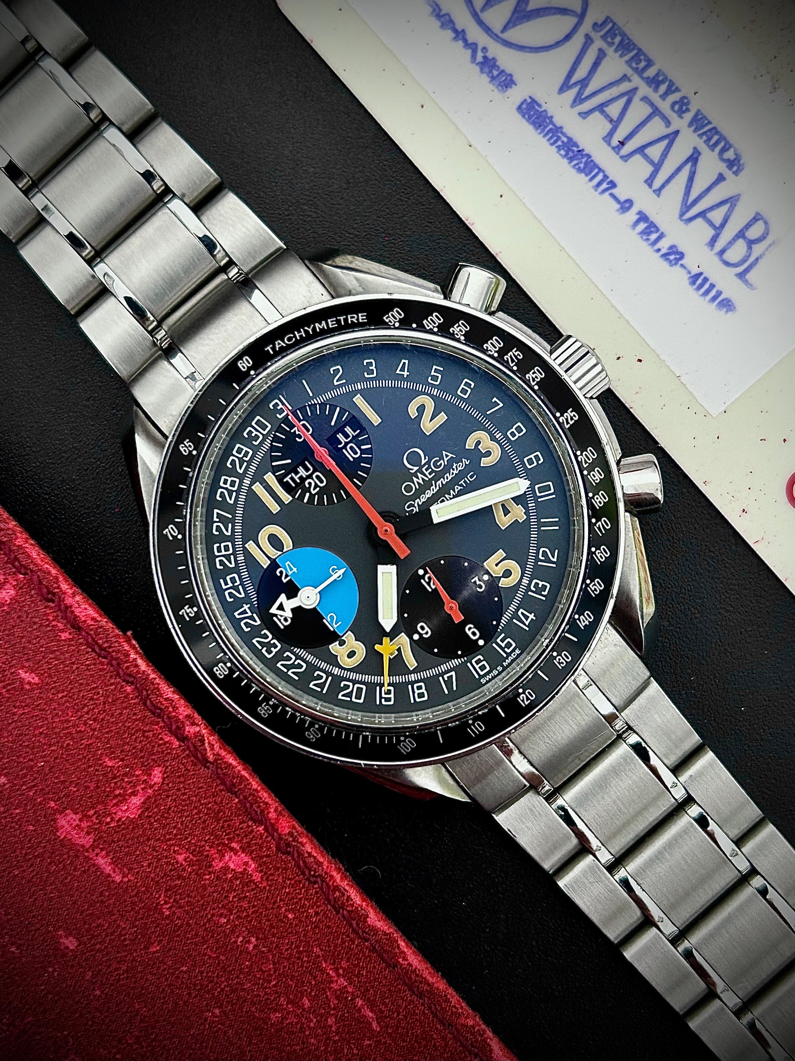 1995 OMEGA SPEEDMASTER TRIPLE DATE MK40 3520.53.00, INC GST