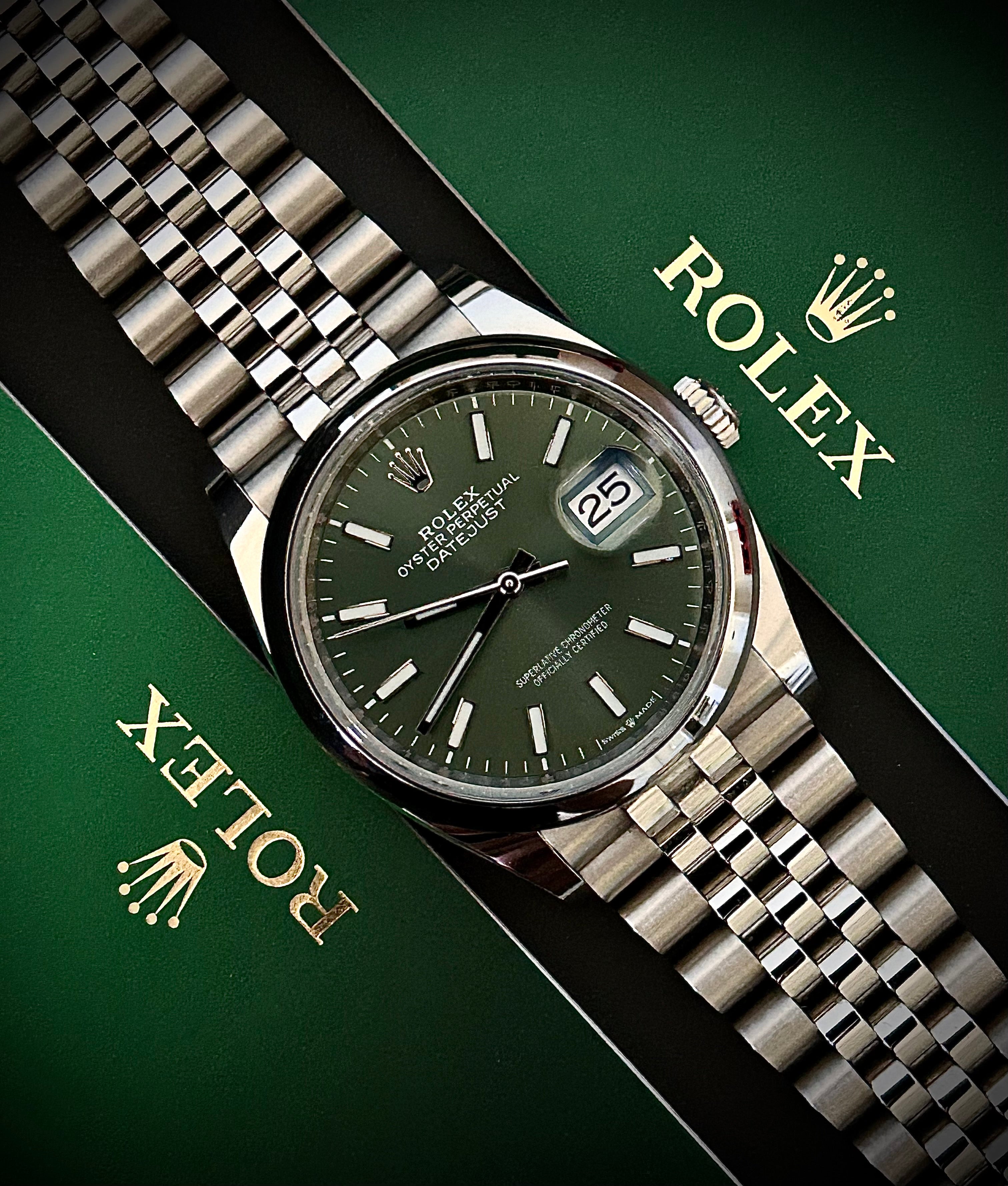 2022 ROLEX DATEJUST 36 MINT GREEN DIAL, 126200, FULL SET, INC GST