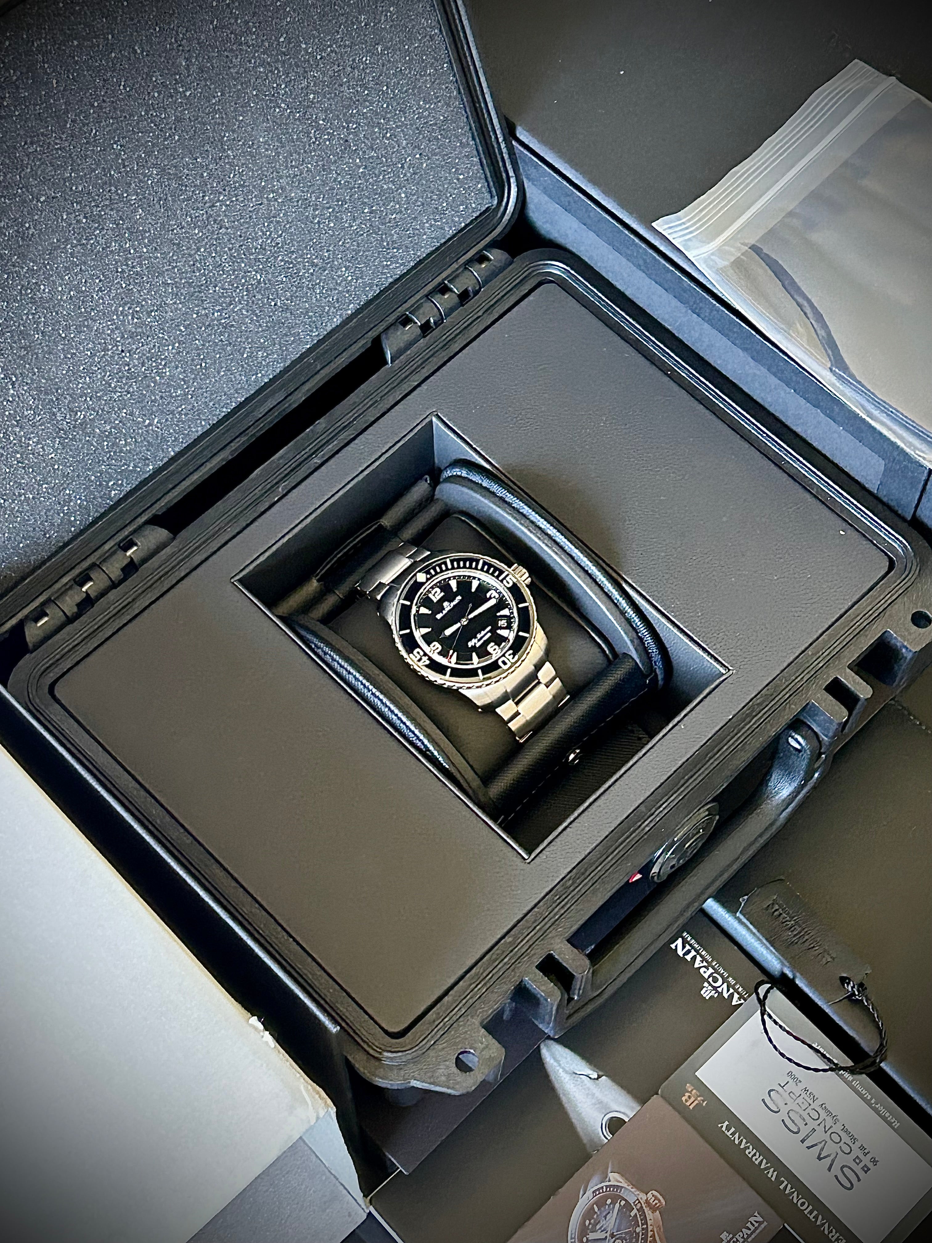 2024 BLANCPAIN FIFTY FATHOMS AUTOMATIQUE, 5015 12B30 98B, FULL SET, INC GST