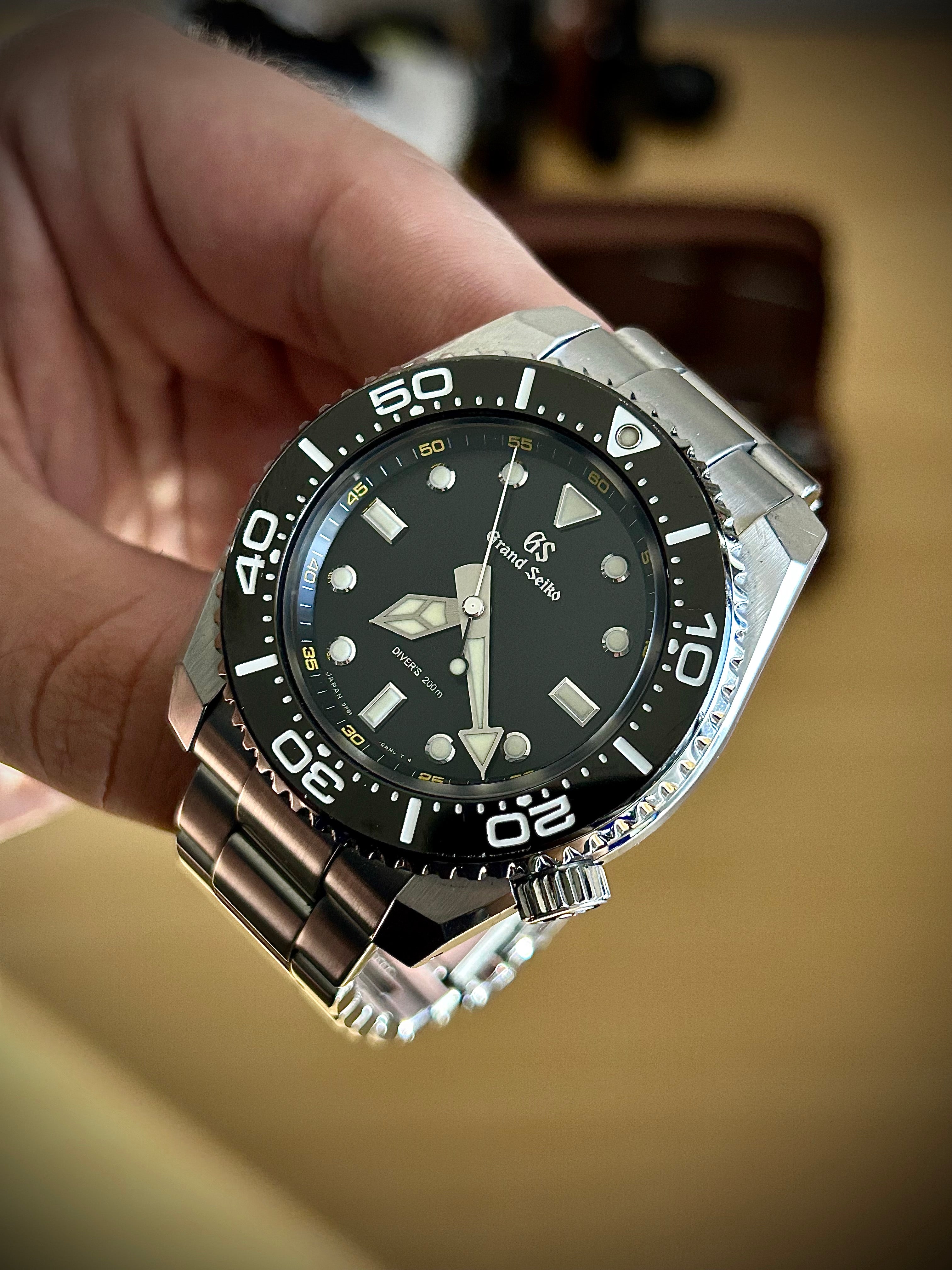 GRAND SEIKO QUARTZ DIVER, SBGX335, WATCH AND PAPERS, INC GST