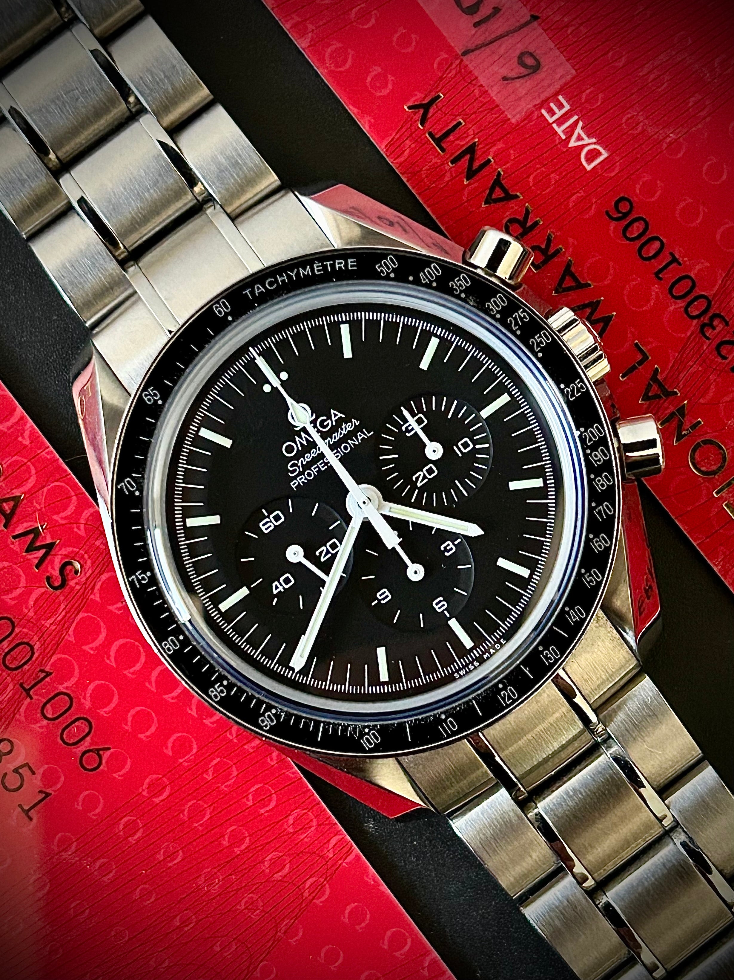 2020 OMEGA SPEEDMASTER MOONWATCH SAPPHIRE SANDWICH, BIG BOX, FULL SET, INC GST