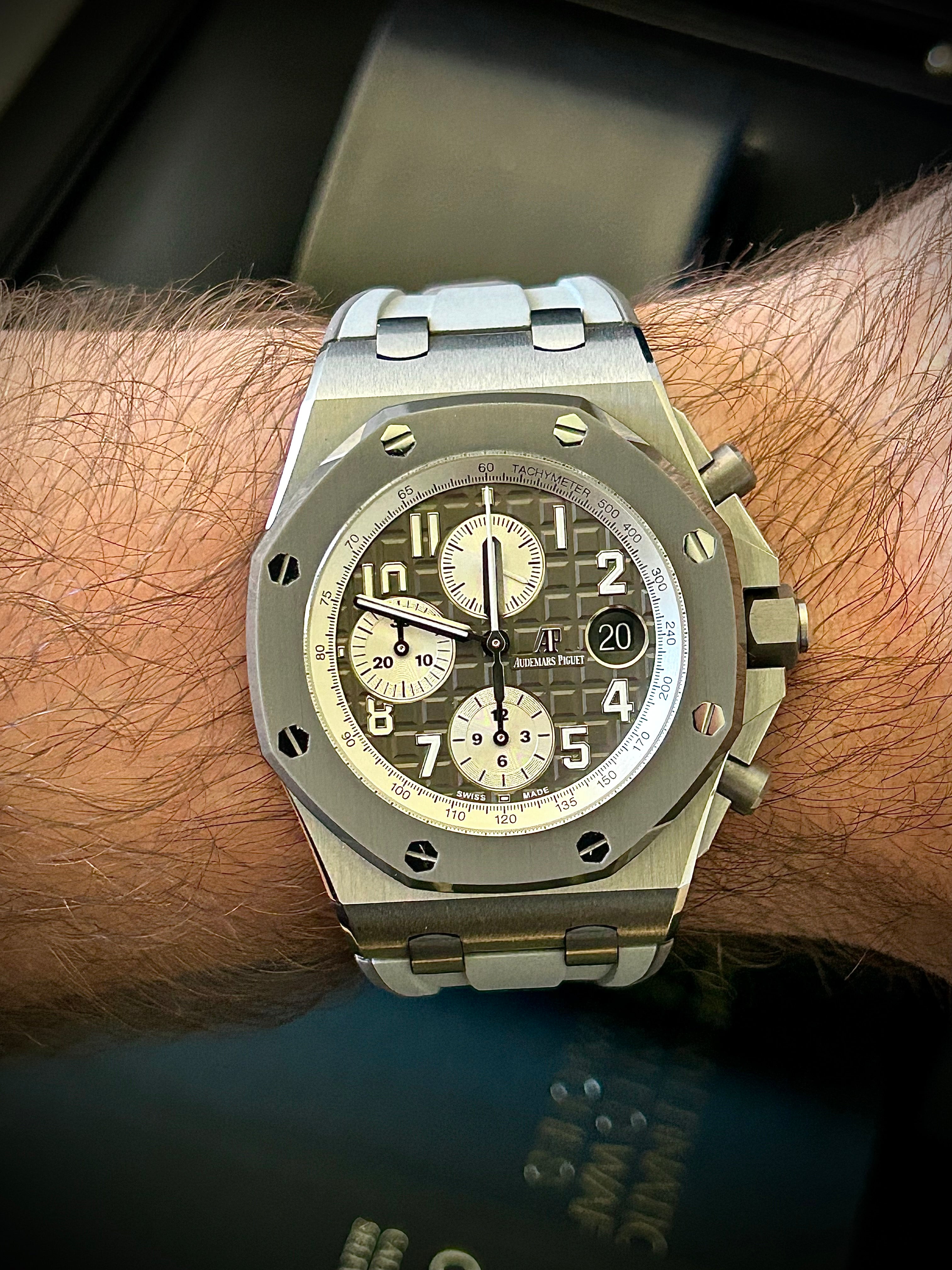 2020 AUDEMARS PIGUET ROYAL OAK OFFSHORE CHRONOGRAPH, 26470IO, “GHOST”, TITANIUM, FULL SET, INC GST