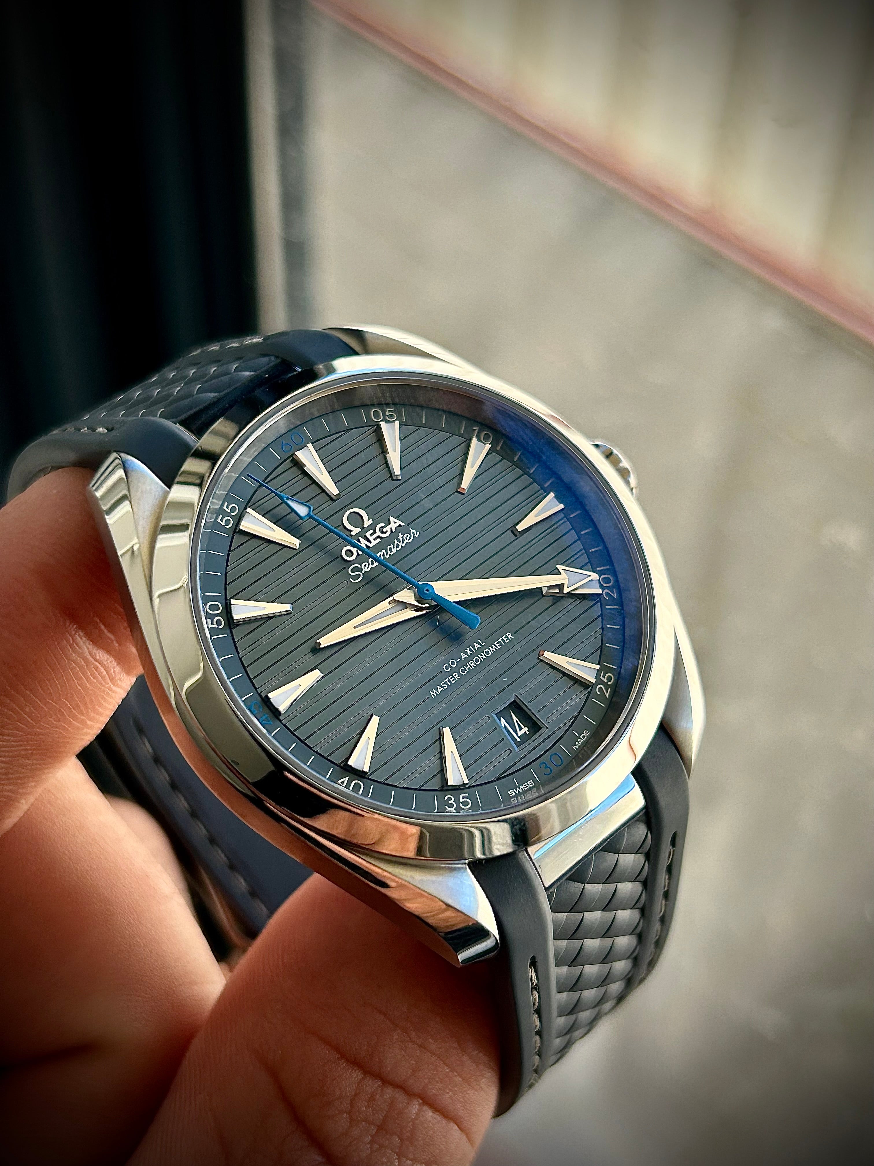 2018 OMEGA AQUA TERRA 150M, BOX AND PAPERS, INC GST