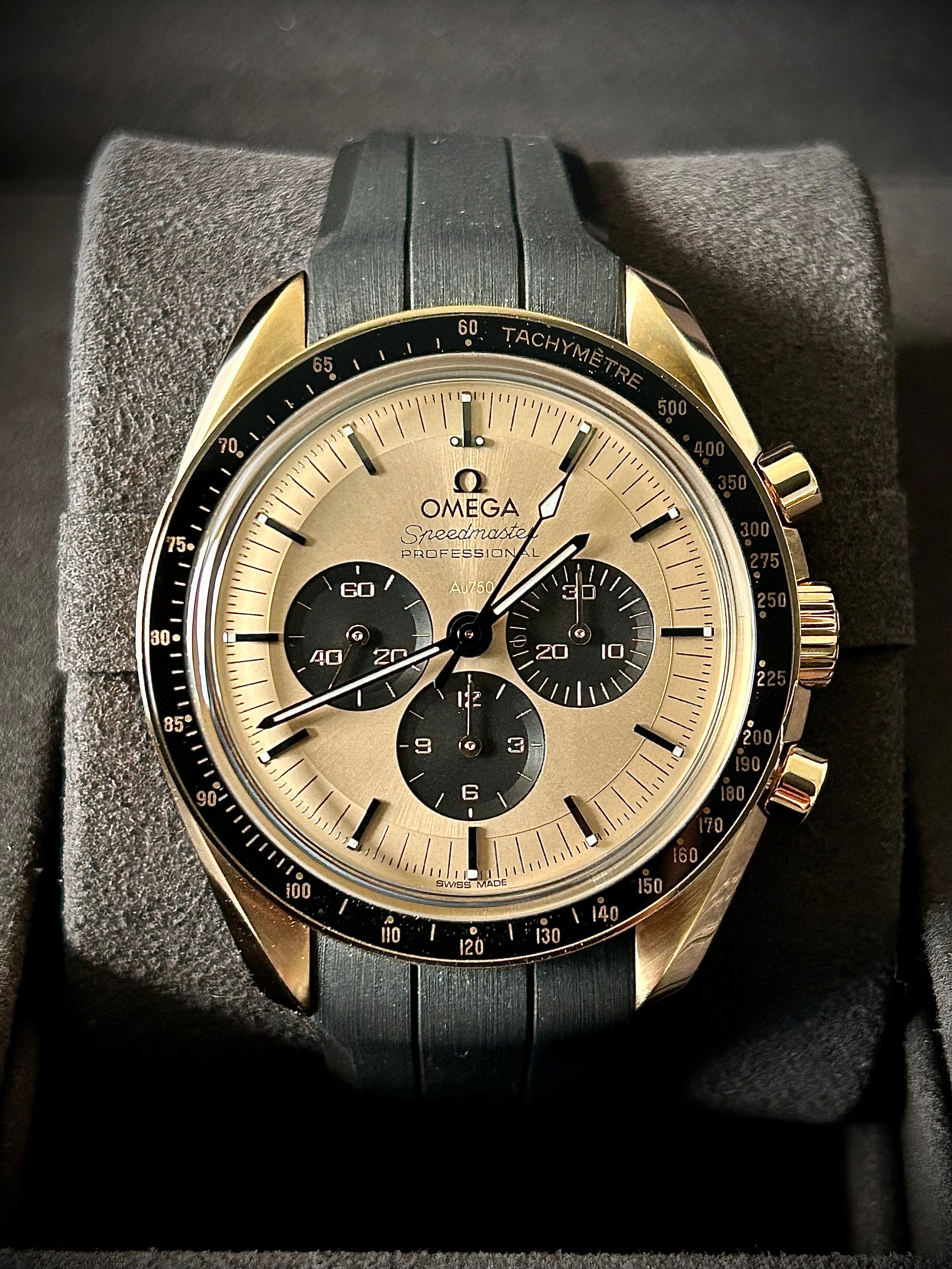 2025 OMEGA SPEEDMASTER MOONSHINE GOLD, FULL SET, INC GST