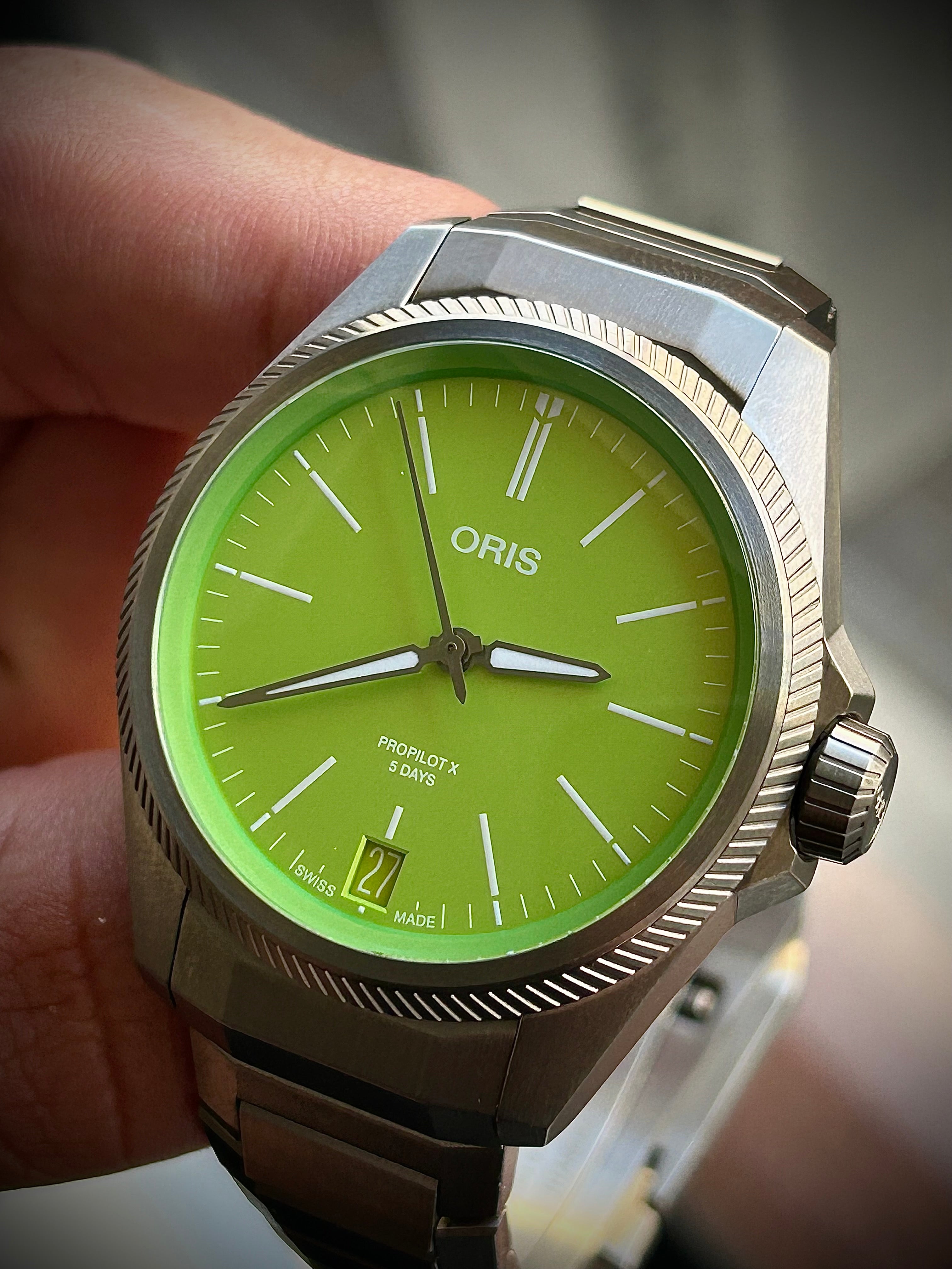 2023 ORIS PRO PILOT X “KERMIT”, FULL SET, INC GST