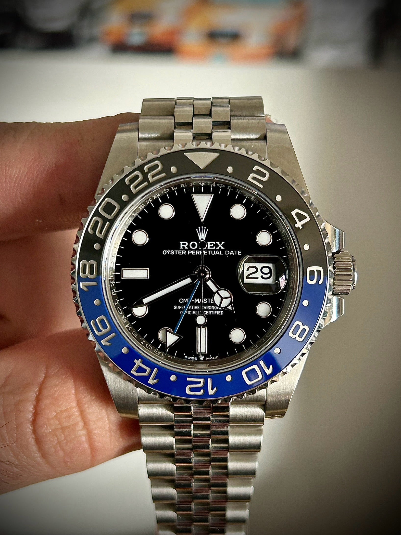 2021 ROLEX GMT MASTER II, BATGIRL, 126710BLNR, FULL SET, INC GST