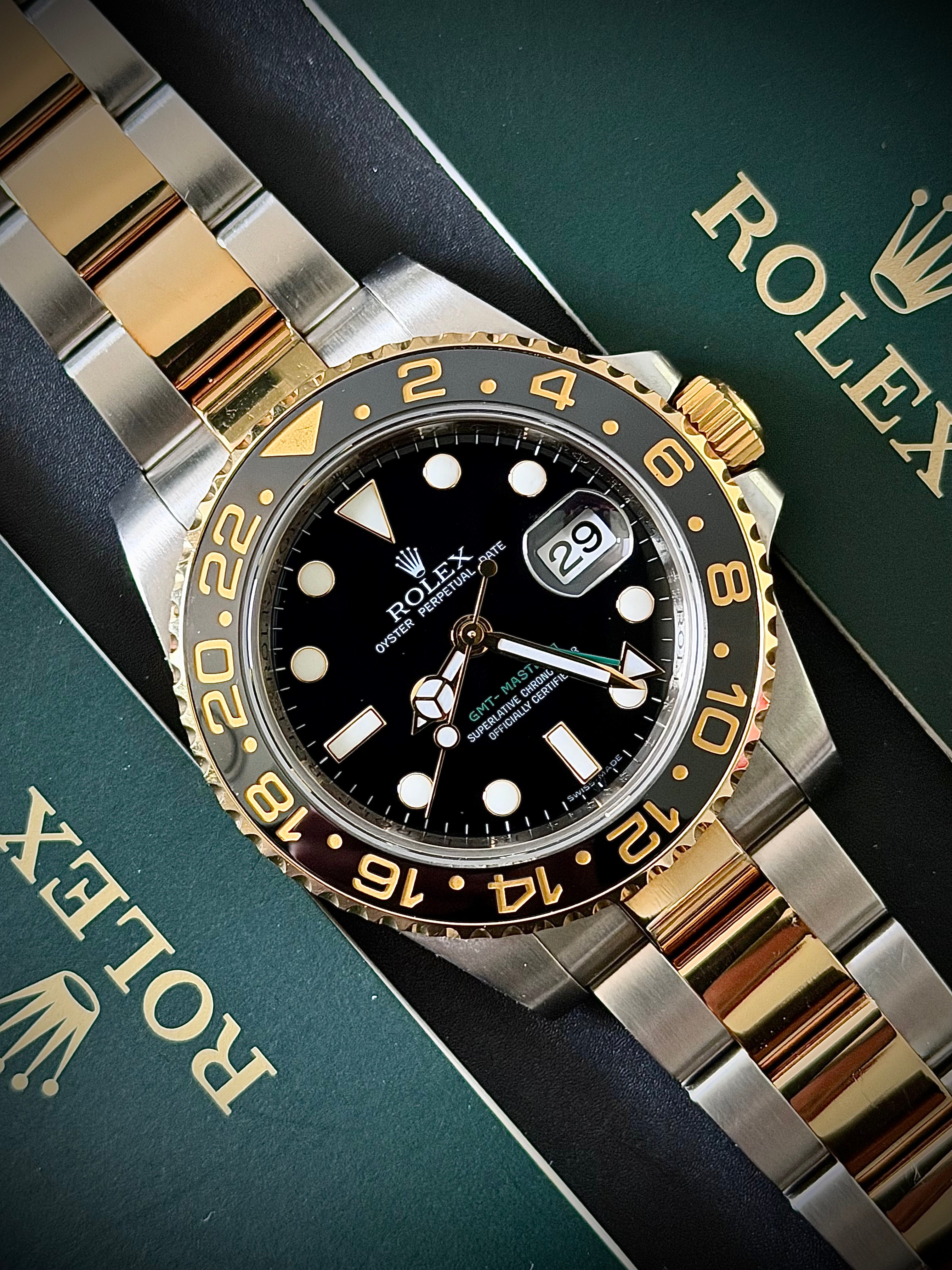 2006 ROLEX GMT MASTER II, 116713LN, FULL SET, INC GST