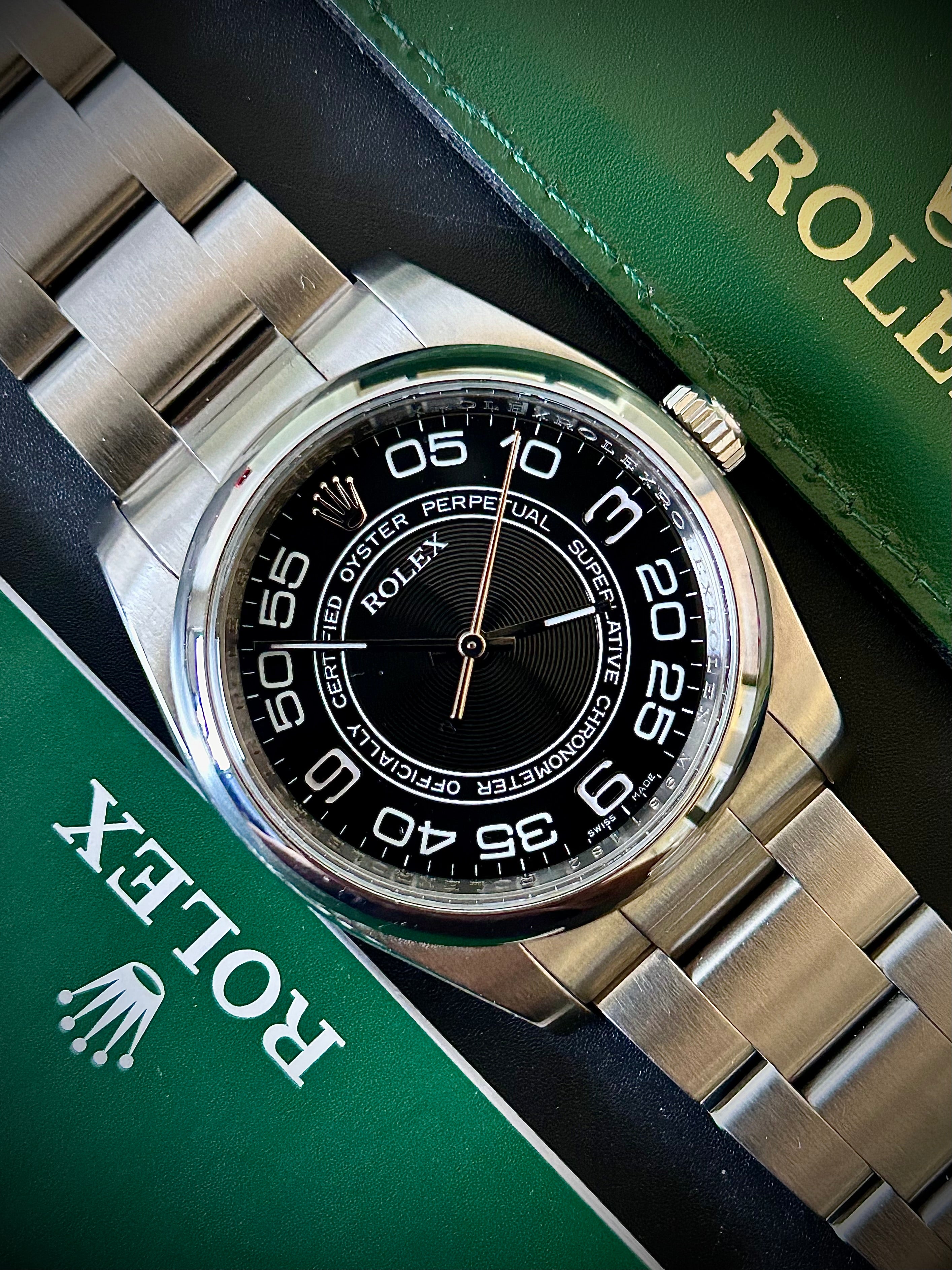 2011 ROLEX OYSTER PERPETUAL 36, FULL SET, INC GST