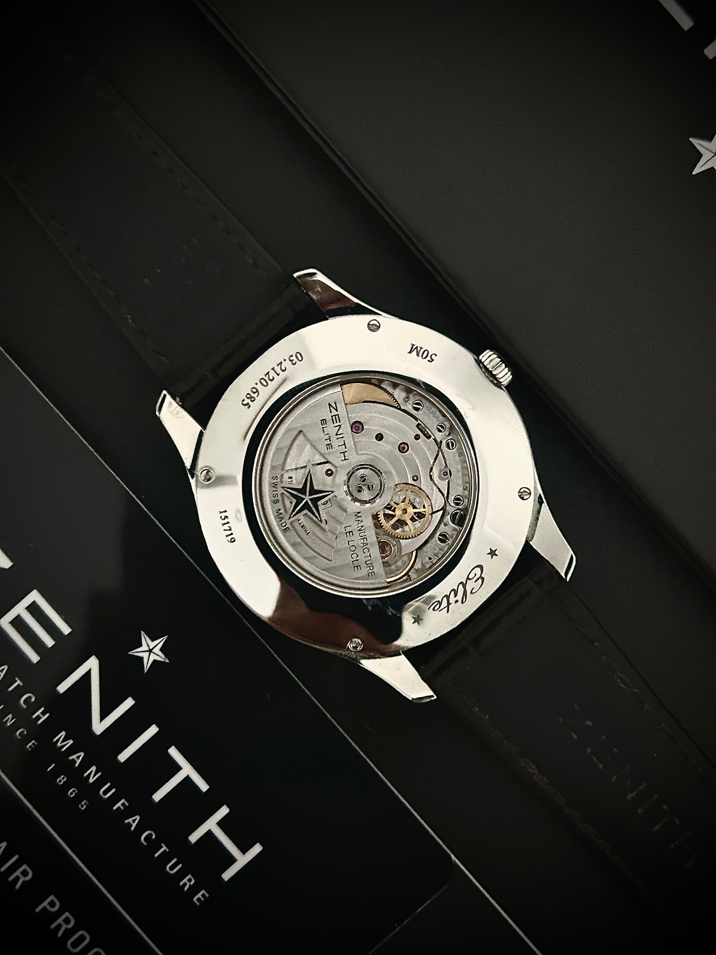 ZENITH ELITE CAPTAIN POWER RESERVE, FULL SET, INC GST