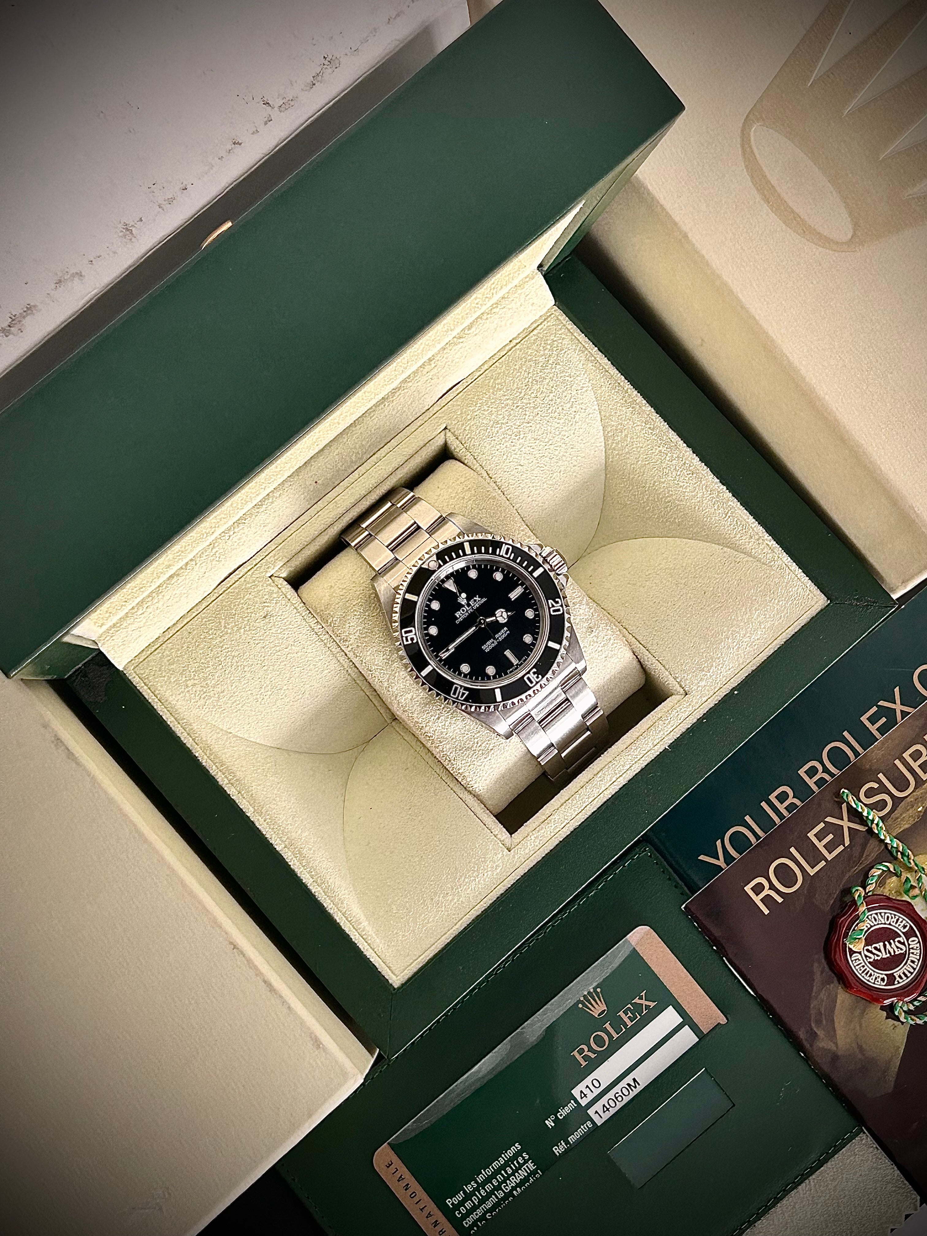 2008 ROLEX SUBMARINER TWO-LINER 14060M, FULL SET, INC GST