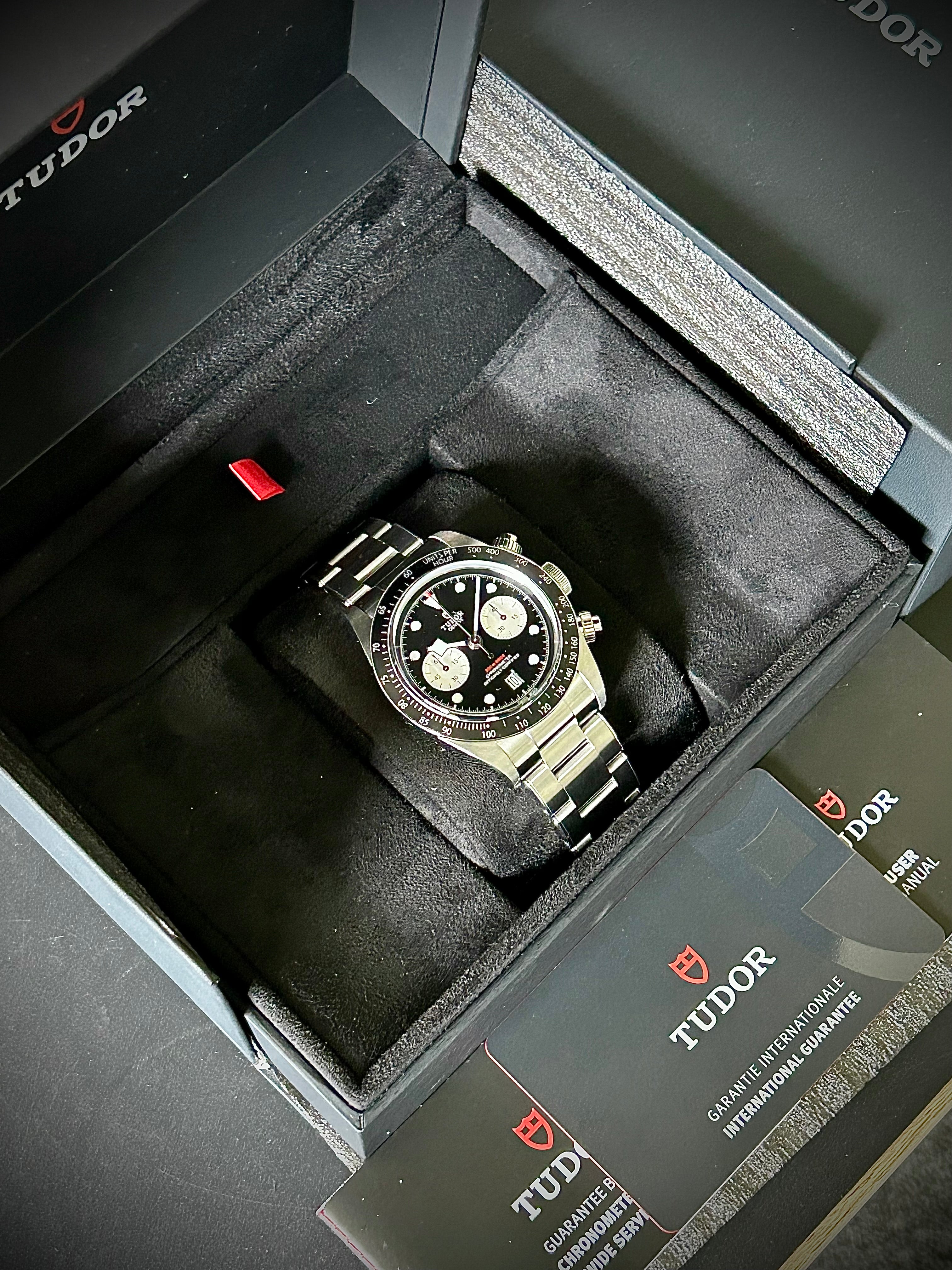 2025 TUDOR BLACK CHRONO REVERSE PANDA, FULL SET, INC GST