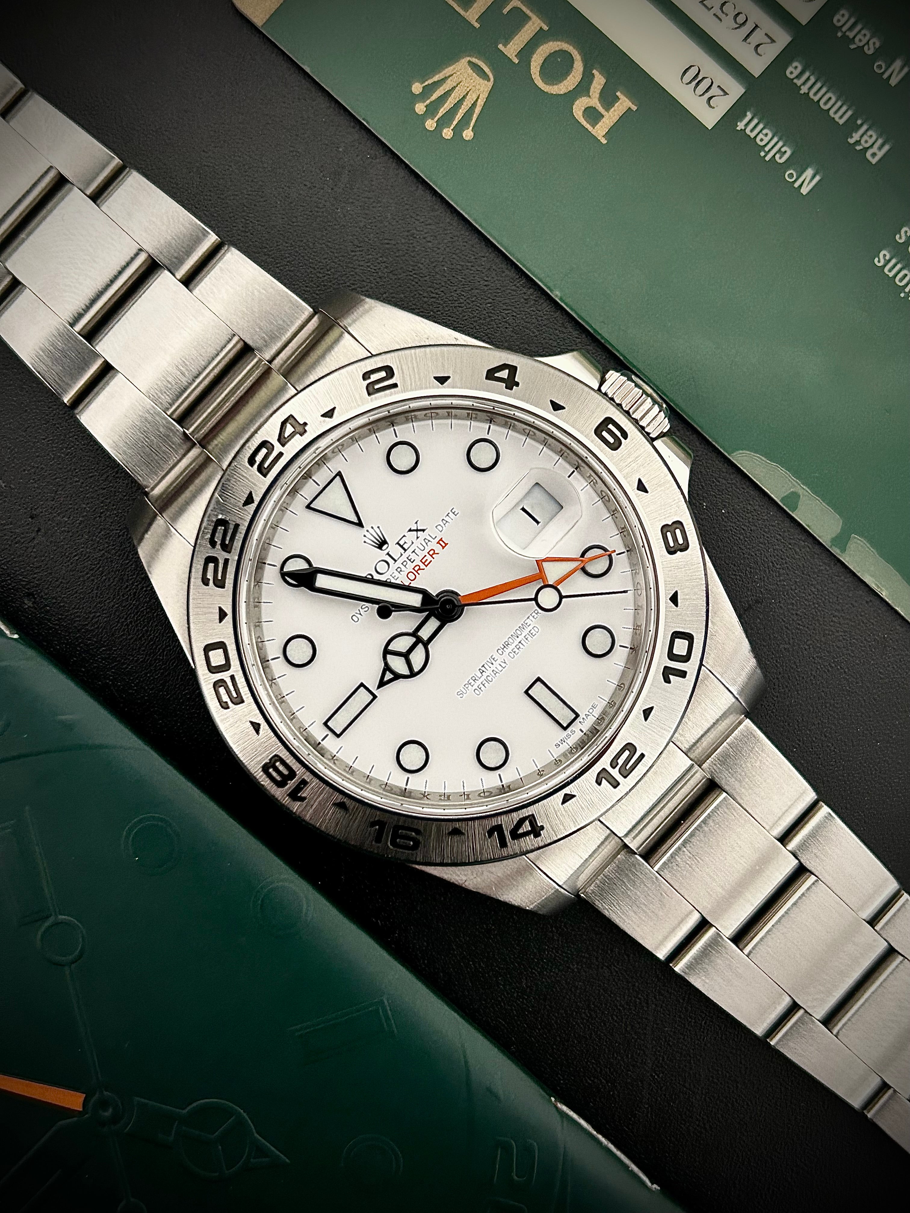 2012 ROLEX EXPLORER II “POLAR” 216570, FULL SET, INC GST