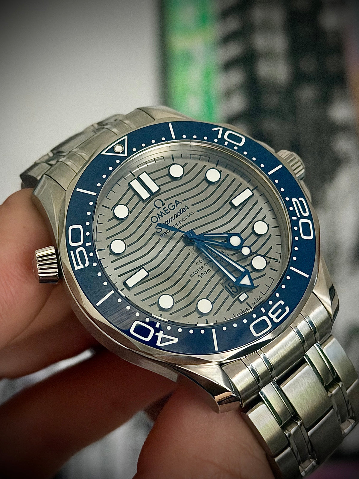 2026 OMEGA SEAMASTER DIVER 300M, 210.30.42.20.06.001, GREY DIAL, STEEL BRACELET, INC GST