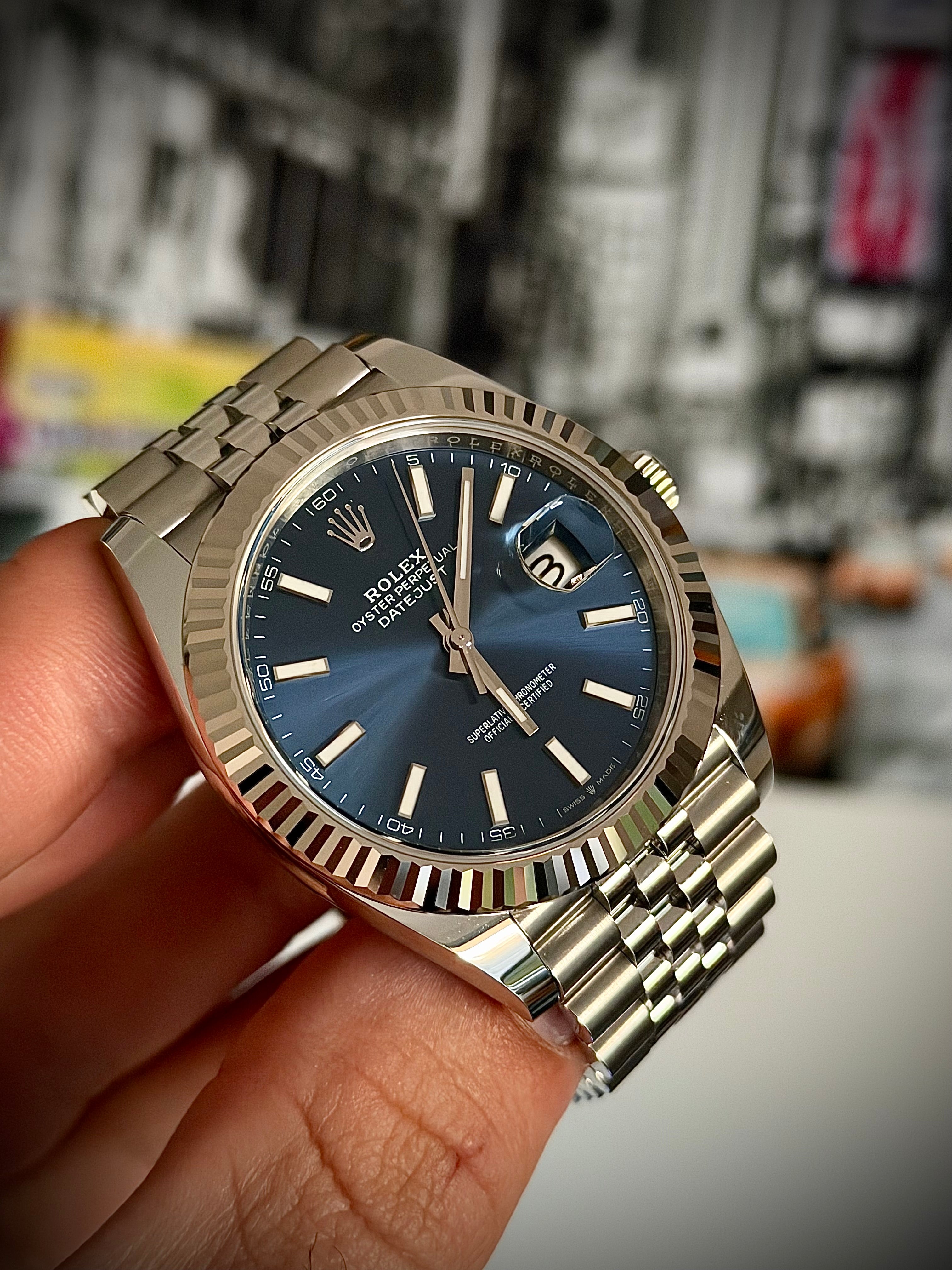 2024 ROLEX DATEJUST 41, BLUE DIAL, 126334, FULL SET, INC GST