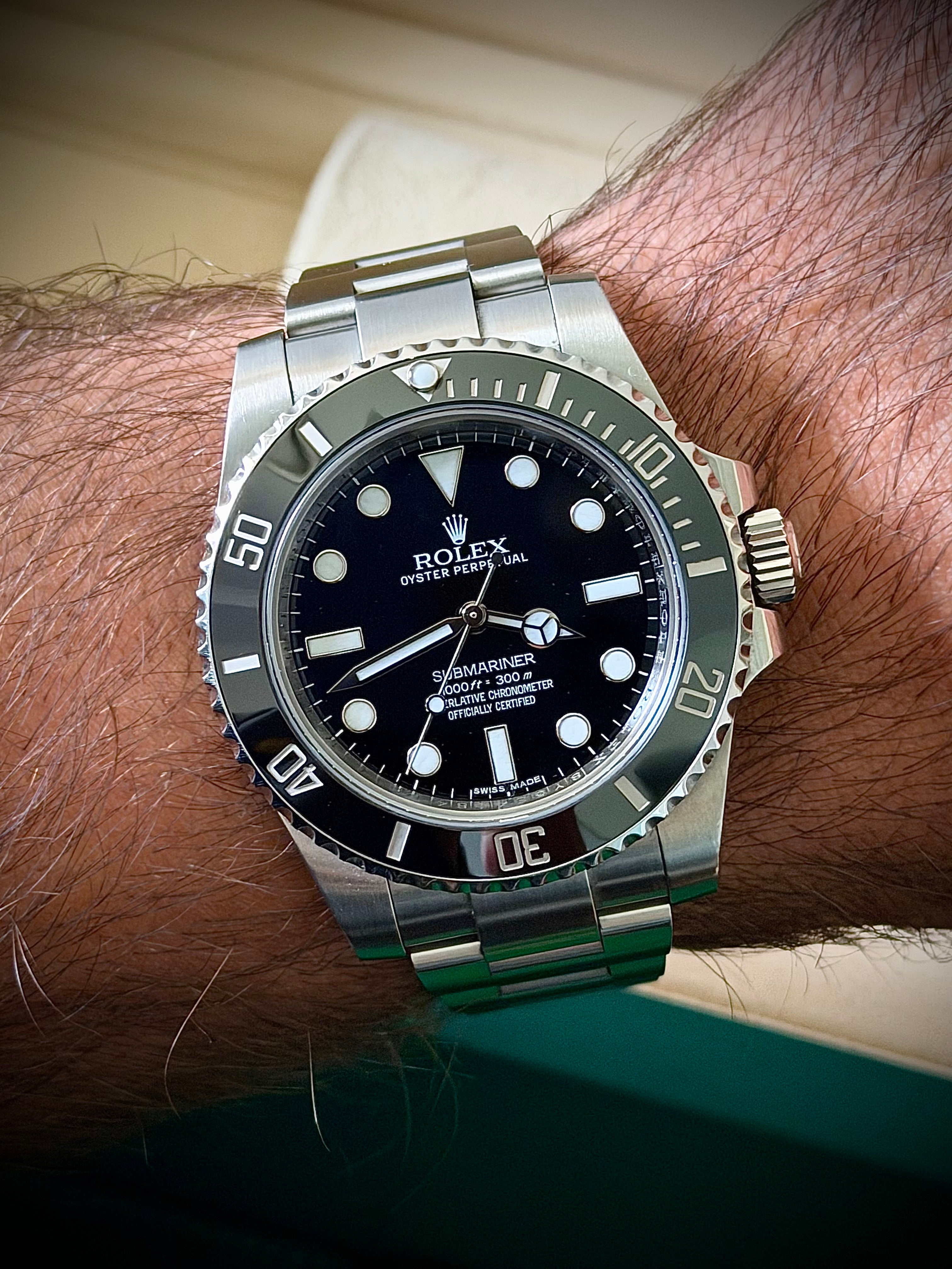 2015 ROLEX SUBMARINER NO-DATE, 114060, BOX AND PAPERS, INC GST