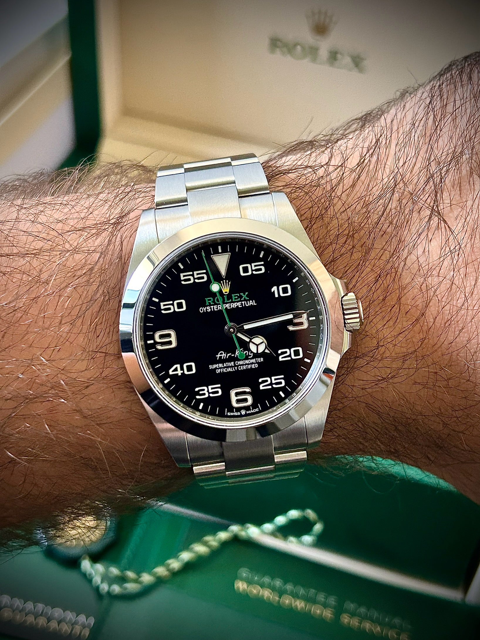 2024 ROLEX AIR KING, 126900, BNIB, FULL SET, INC GST