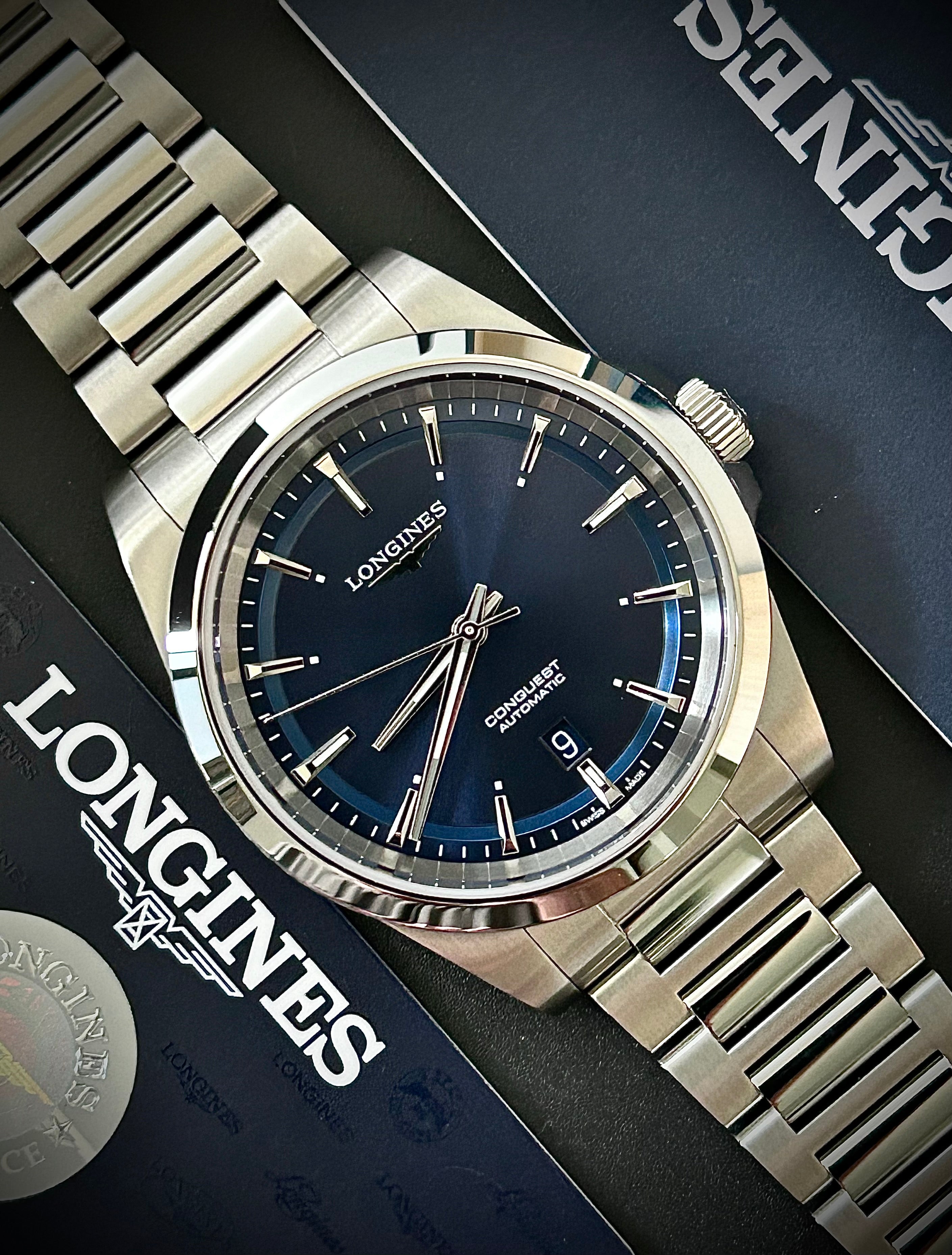 2025 LONGINES CONQUEST AUTOMATIC, FULL SET, INC GST