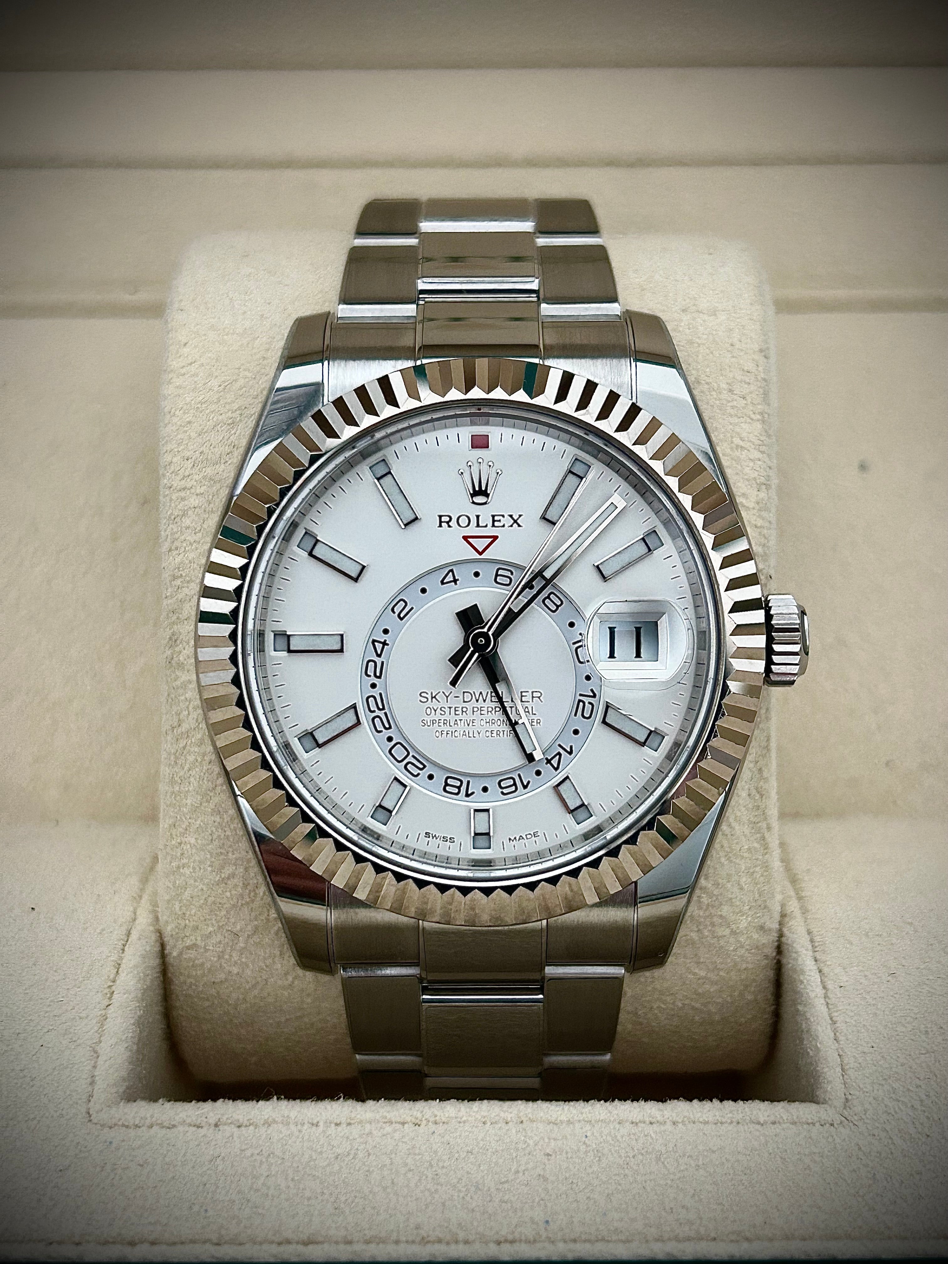 2020 ROLEX SKY DWELLER, WHITE DIAL, 326934, FULL SET, INC GST