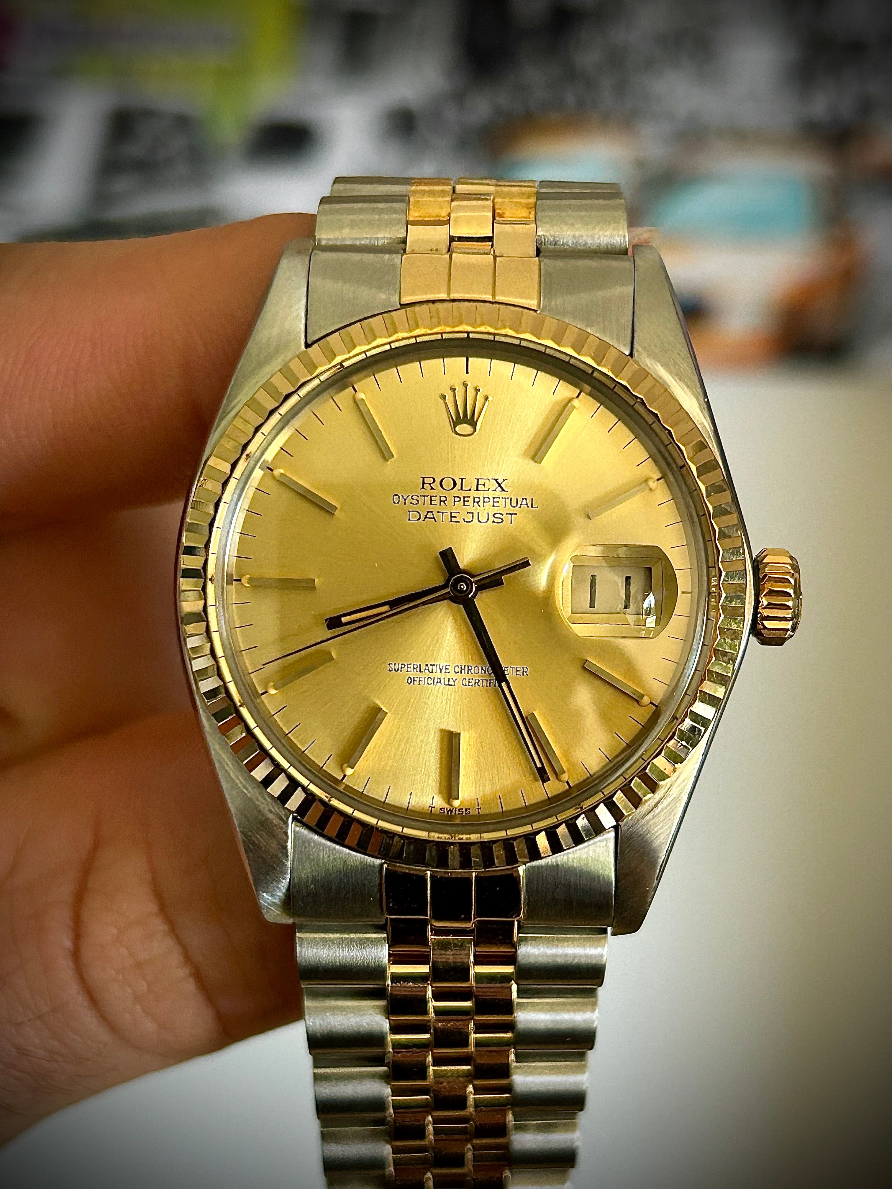 1984 ROLEX DATEJUST 36 16013, WATCH ONLY, INC GST