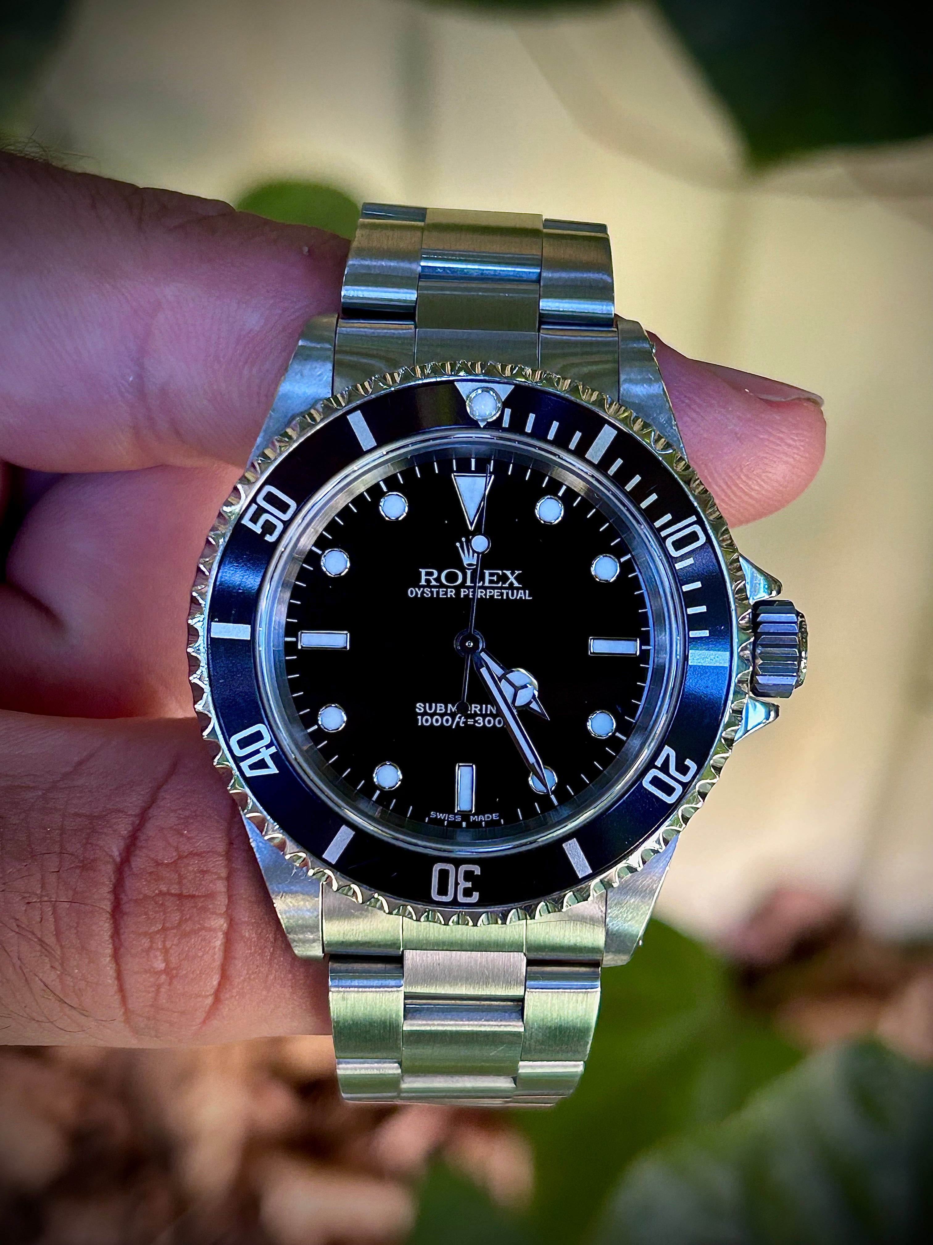 2001 ROLEX SUBMARINER TWO-LINER 14060M, RSC SERVICE, INC GST