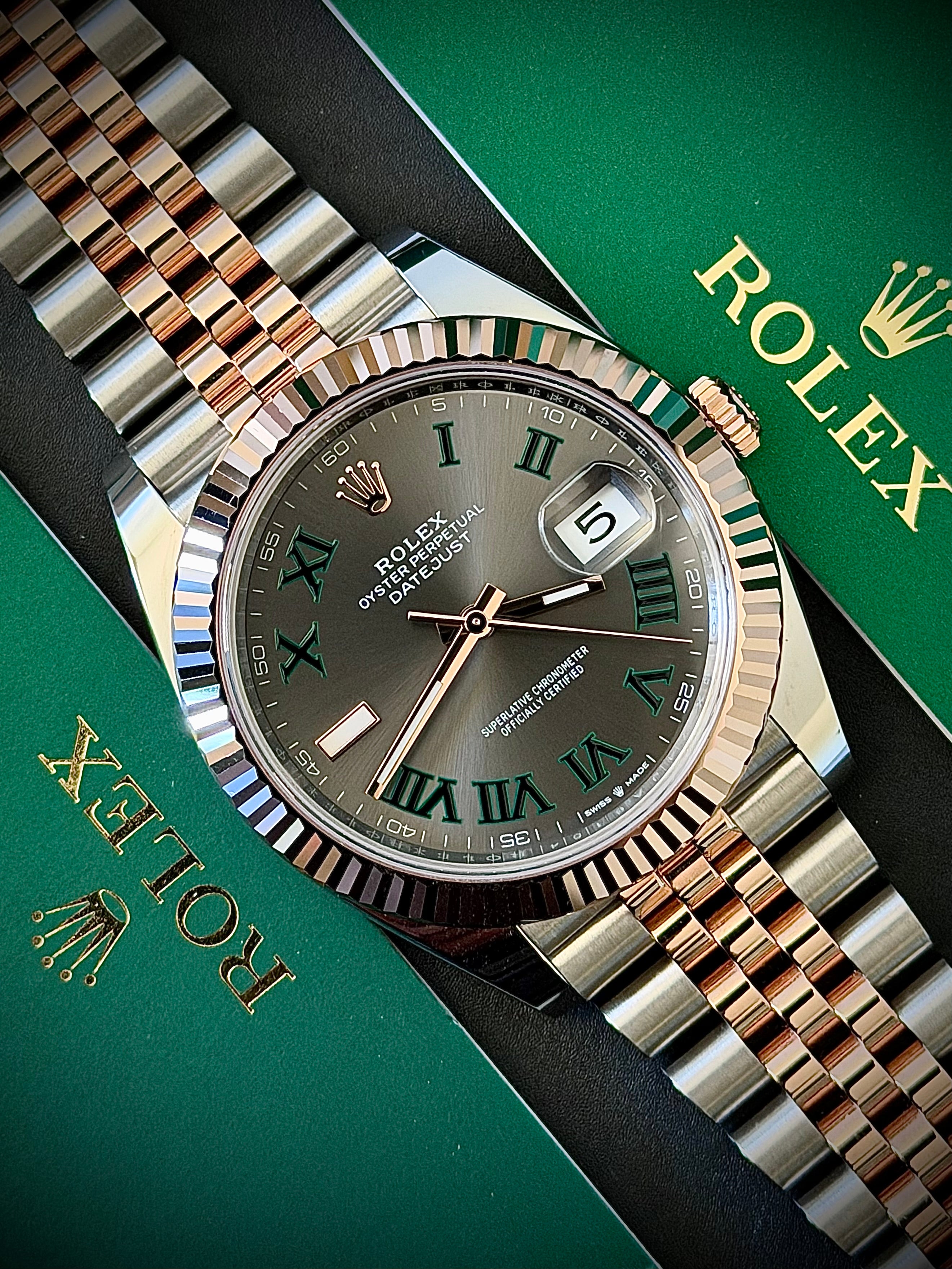2025 ROLEX DATEJUST 41, WIMBLEDON, 126331, FULL SET, INC GST