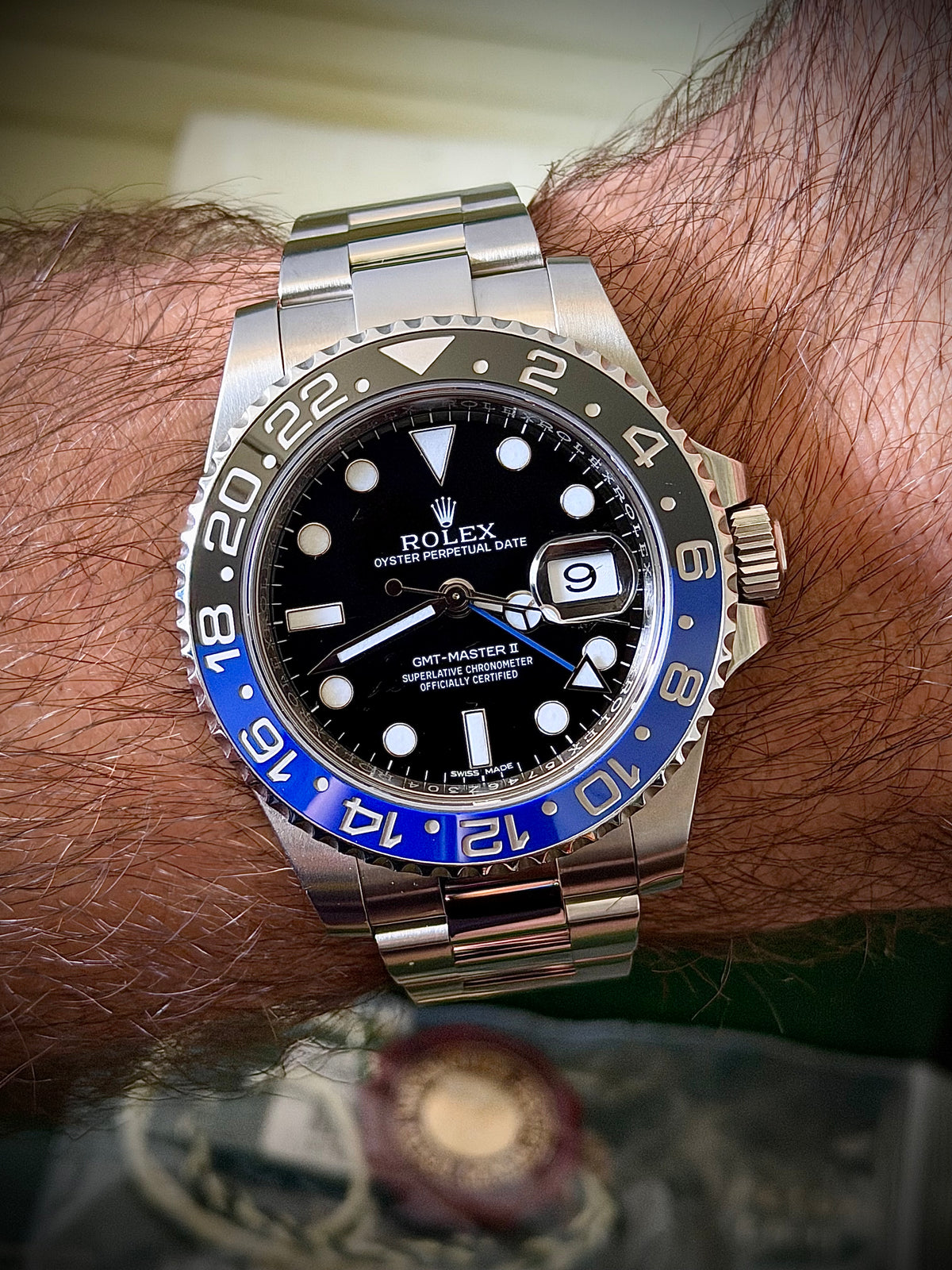 2013 ROLEX GMT-MASTER II “BATMAN”, 116710BLNR, BOX & PAPERS, EXCELLENT CONDITION, INC GST