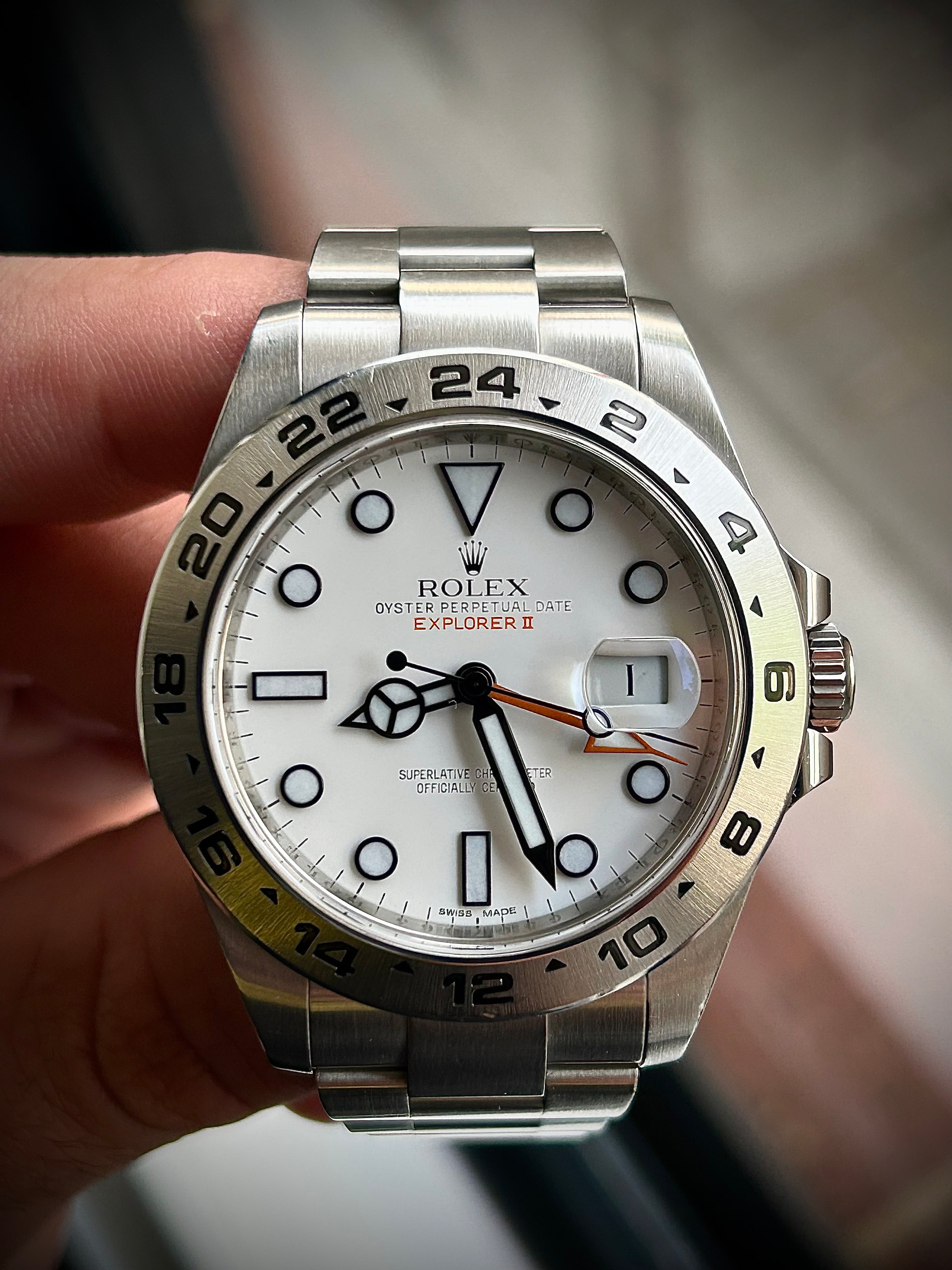 2012 ROLEX EXPLORER II “POLAR” 216570, FULL SET, INC GST