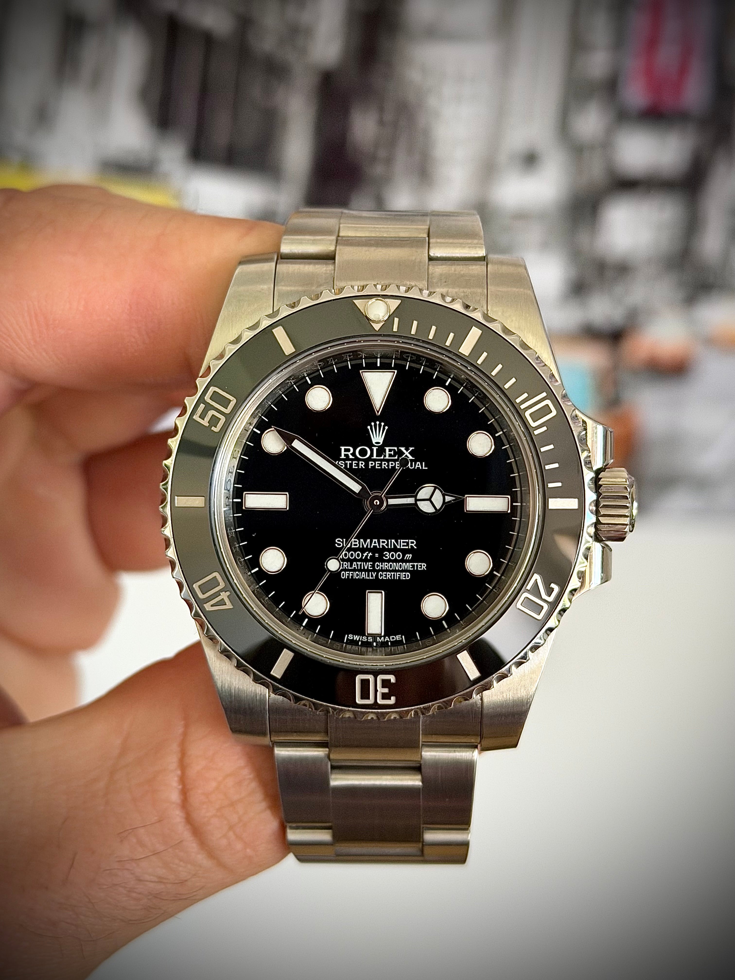 2015 ROLEX SUBMARINER NO DATE, 114060, BOX AND PAPERS, INC GST