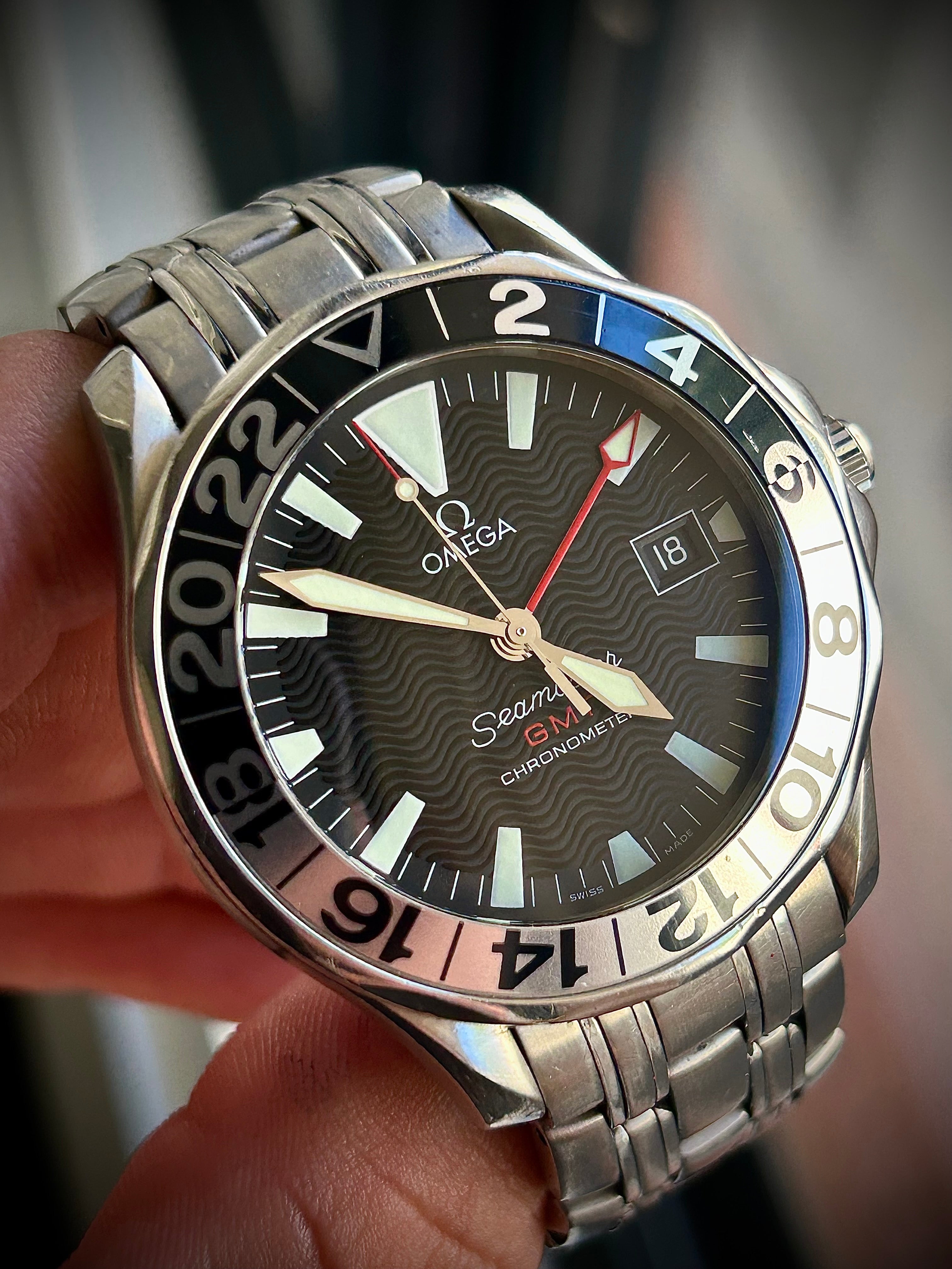 OMEGA SEAMASTER GMT 50TH ANNIVERSARY, BOX AND BOOKLET, INC GST