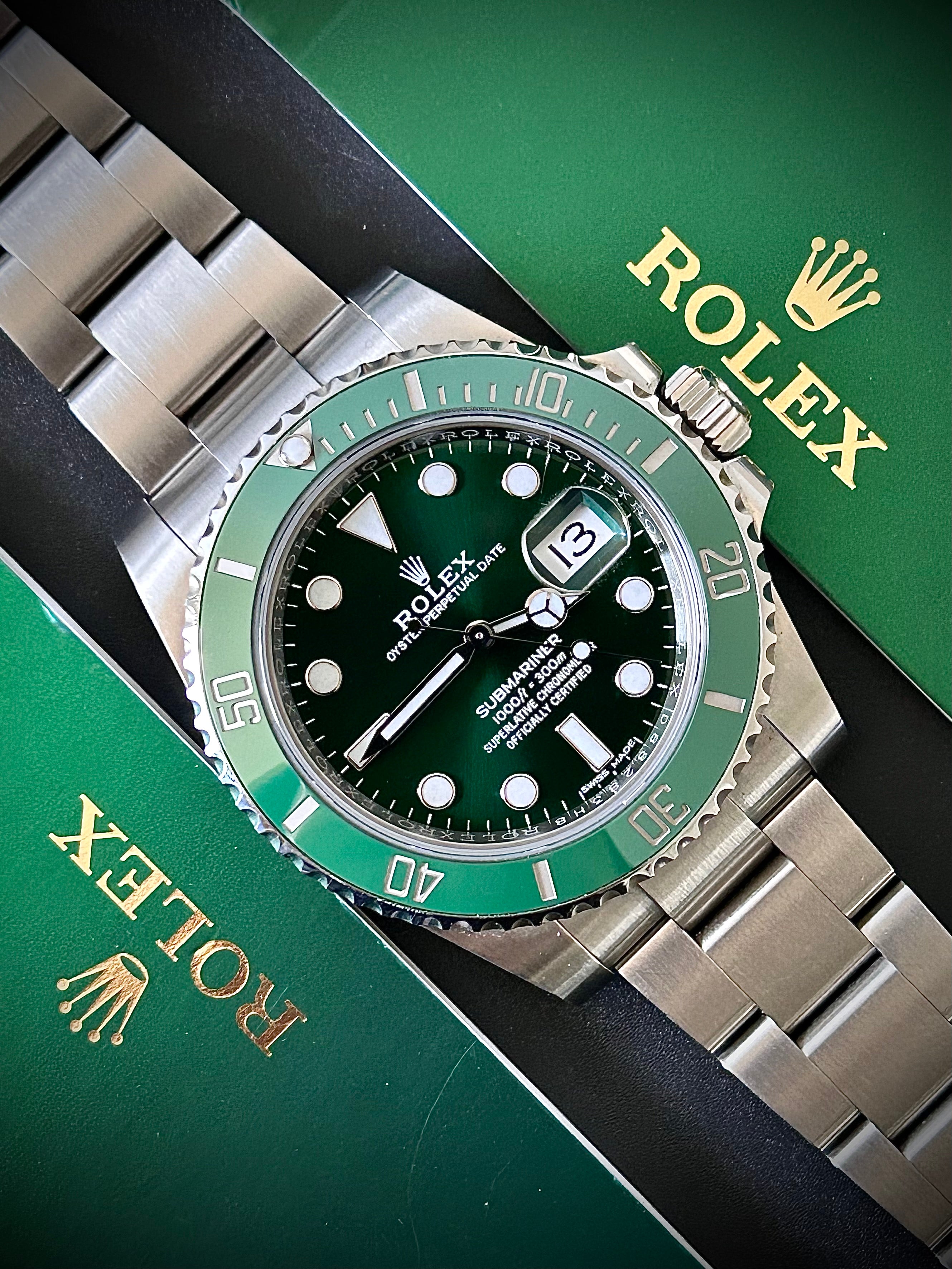 2018 ROLEX SUBMARINER DATE 116610LV, HULK, FULL SET, INC GST