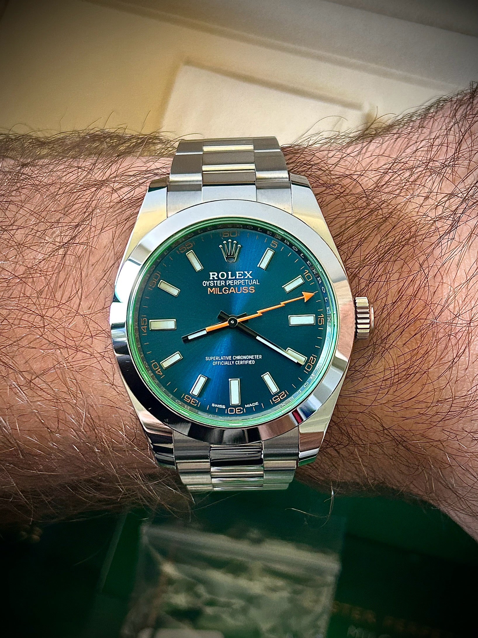 2022 ROLEX MILGAUSS, 116400GV, FULL SET, INC GST