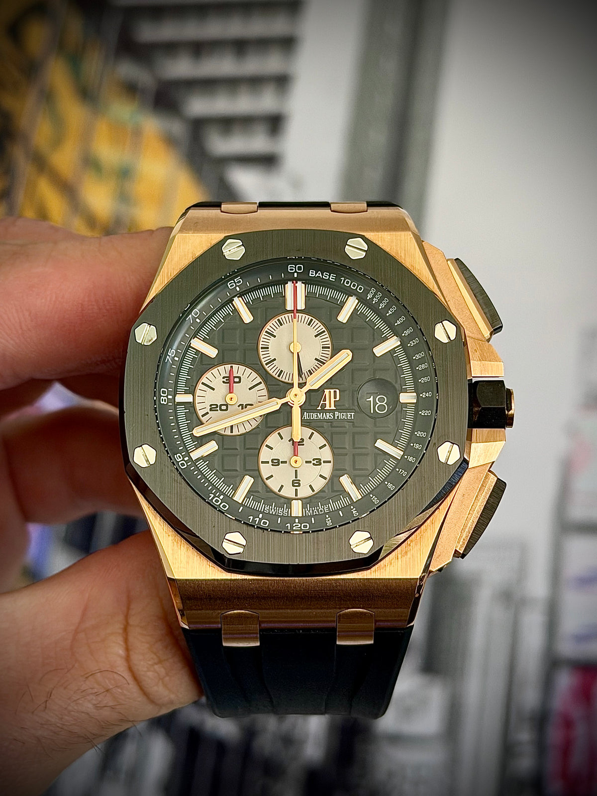 2016 AUDEMARS PIGUET ROYAL OAK OFFSHORE CHRONOGRAPH, 26401RO.OO.A002CA.02, 18CT ROSE GOLD, FULL SET, EXCELLENT CONDITION, INC GST