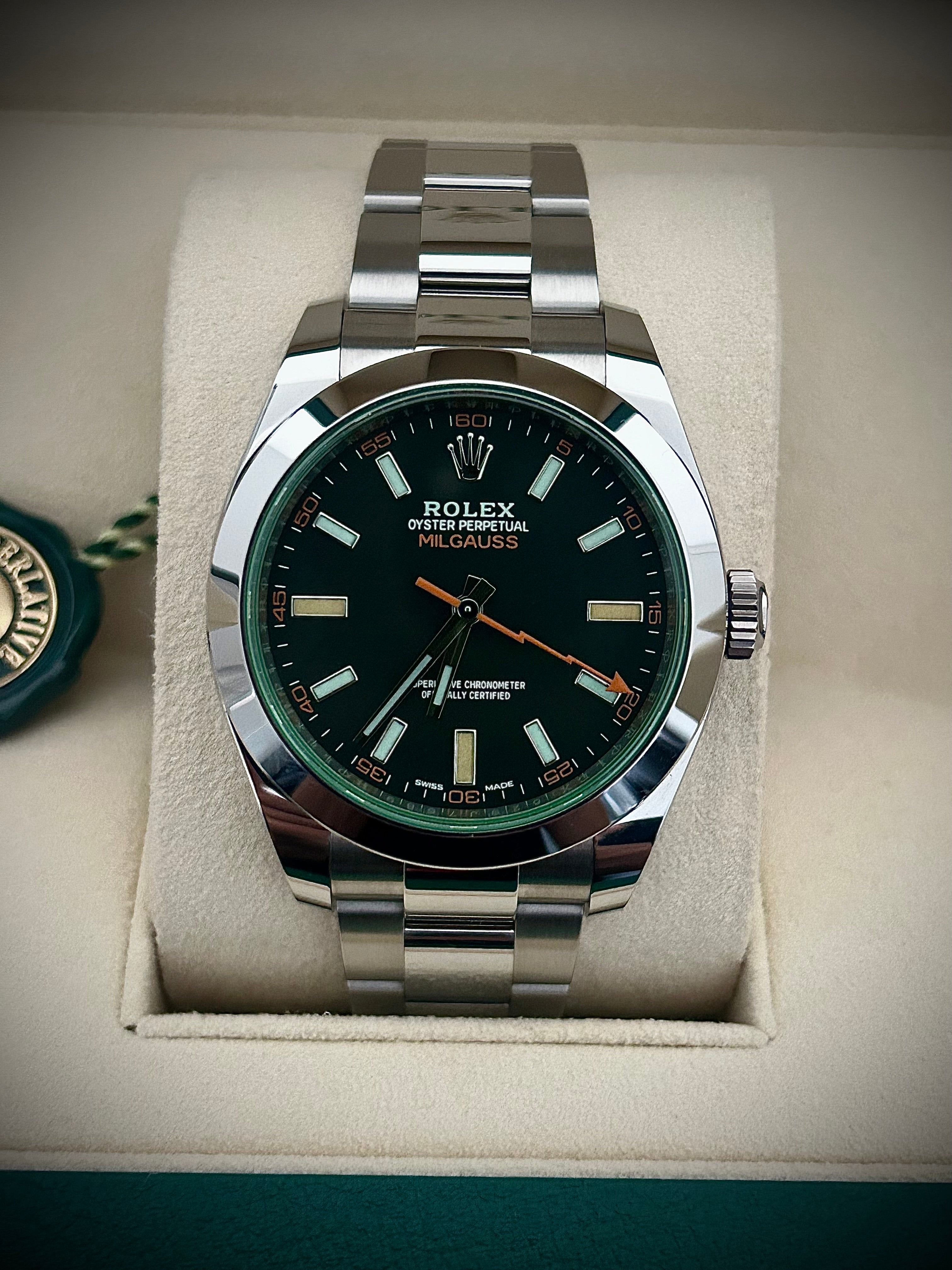 2021 ROLEX MILGAUSS, MINT, 116400GV, FULL SET