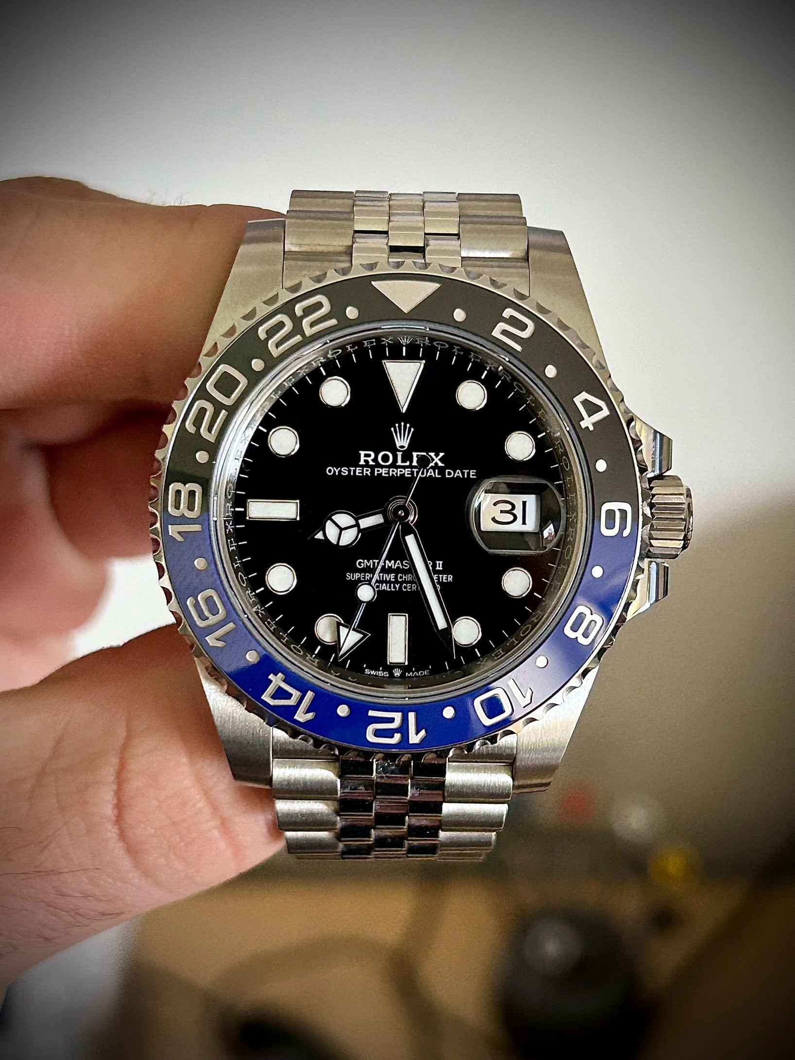 2022 ROLEX GMT MASTER II, BATGIRL, 126710BLNR, FULL SET, INC GST