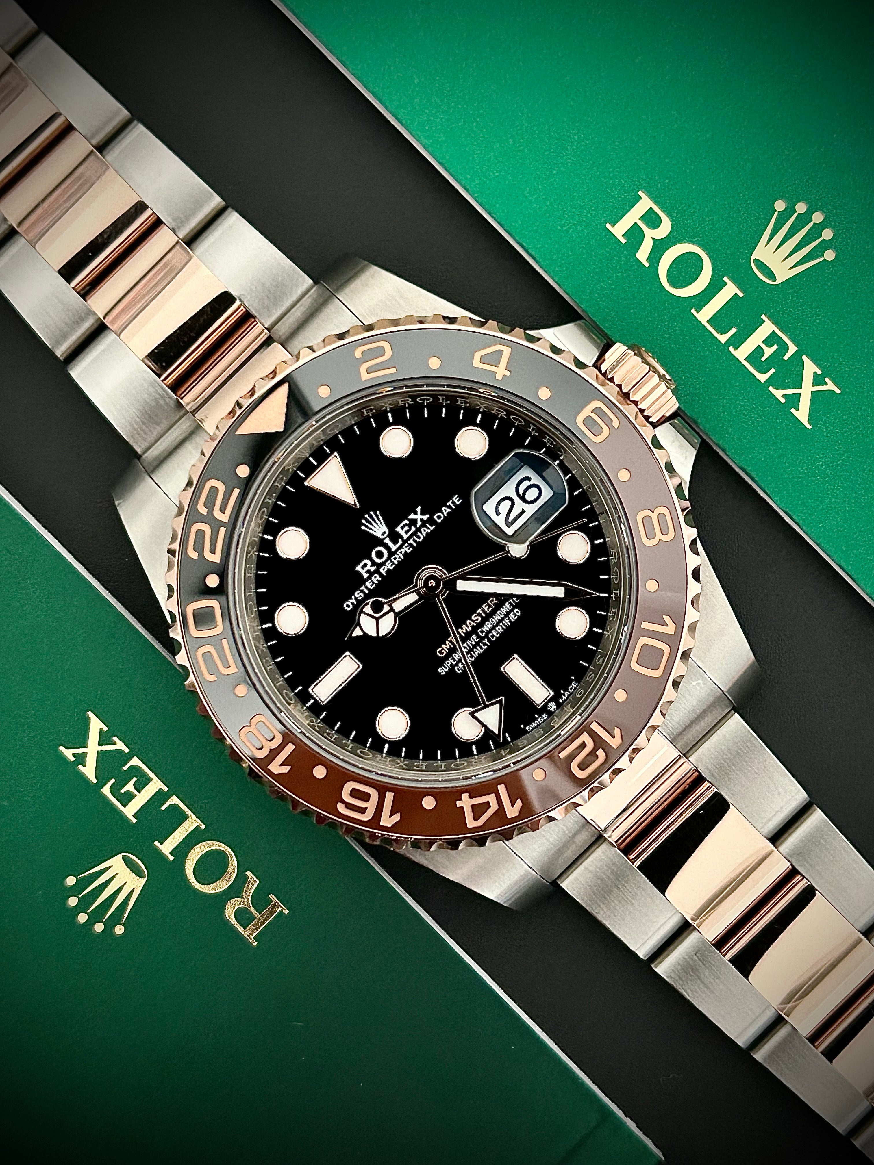 2024 ROLEX GMT MASTER II, ROOTBEER, 126711CHNR, FULL SET, INC GST