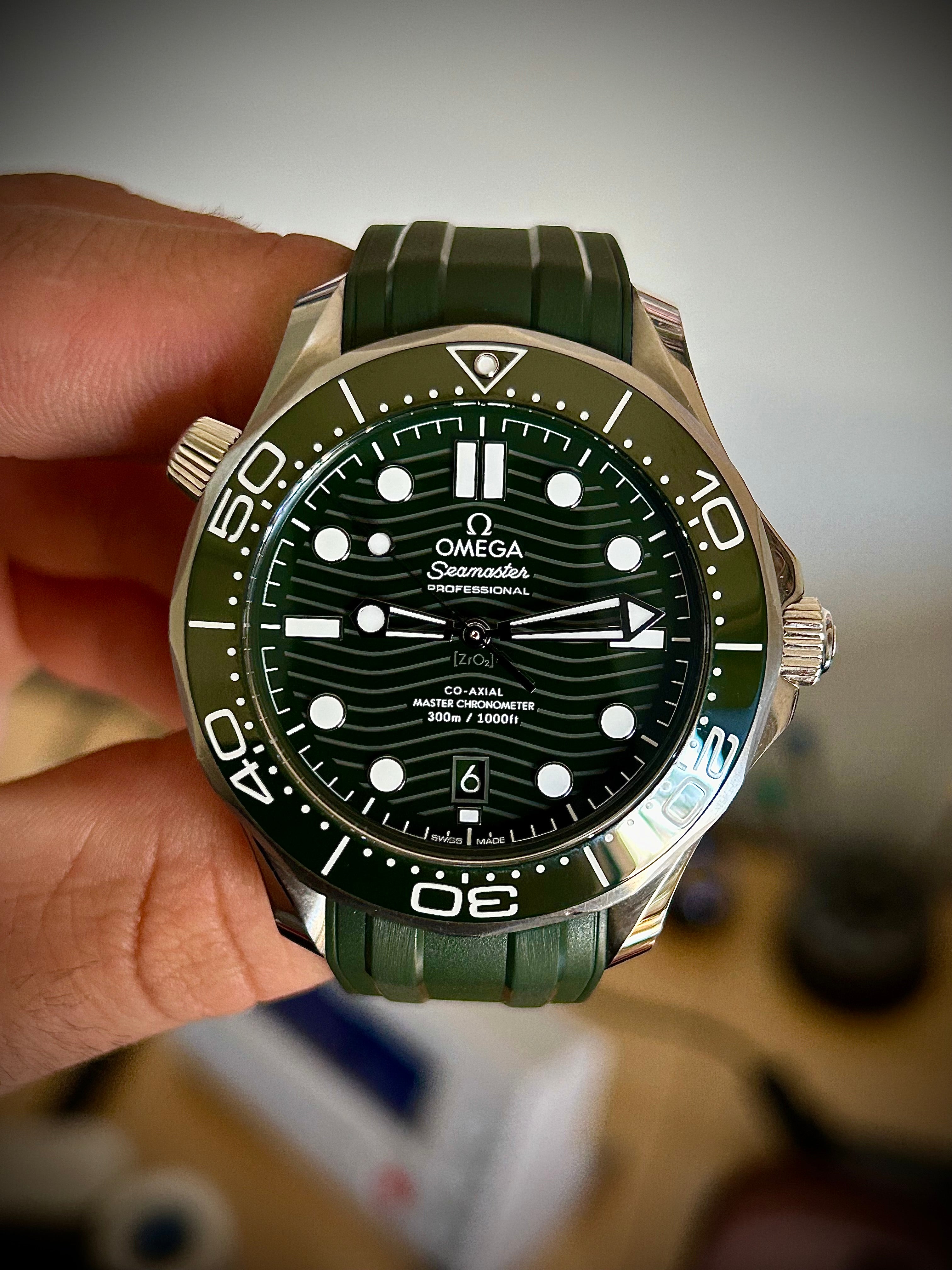 2025 OMEGA SEAMASTER 300, GREEN DIAL, FULL SET, INC GST