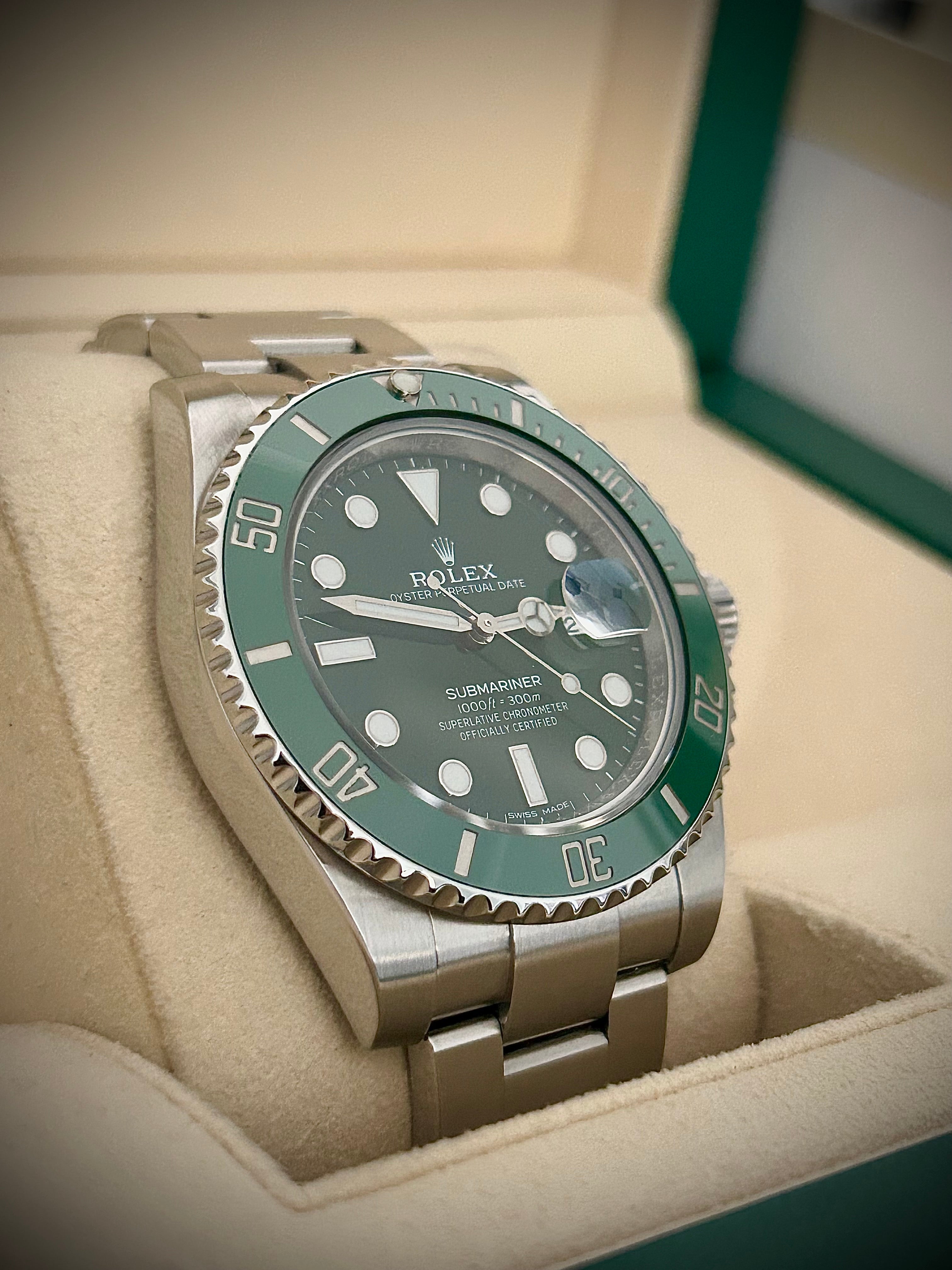 2019 ROLEX SUBMARINER DATE 116610LV, HULK, FULL SET, INC GST