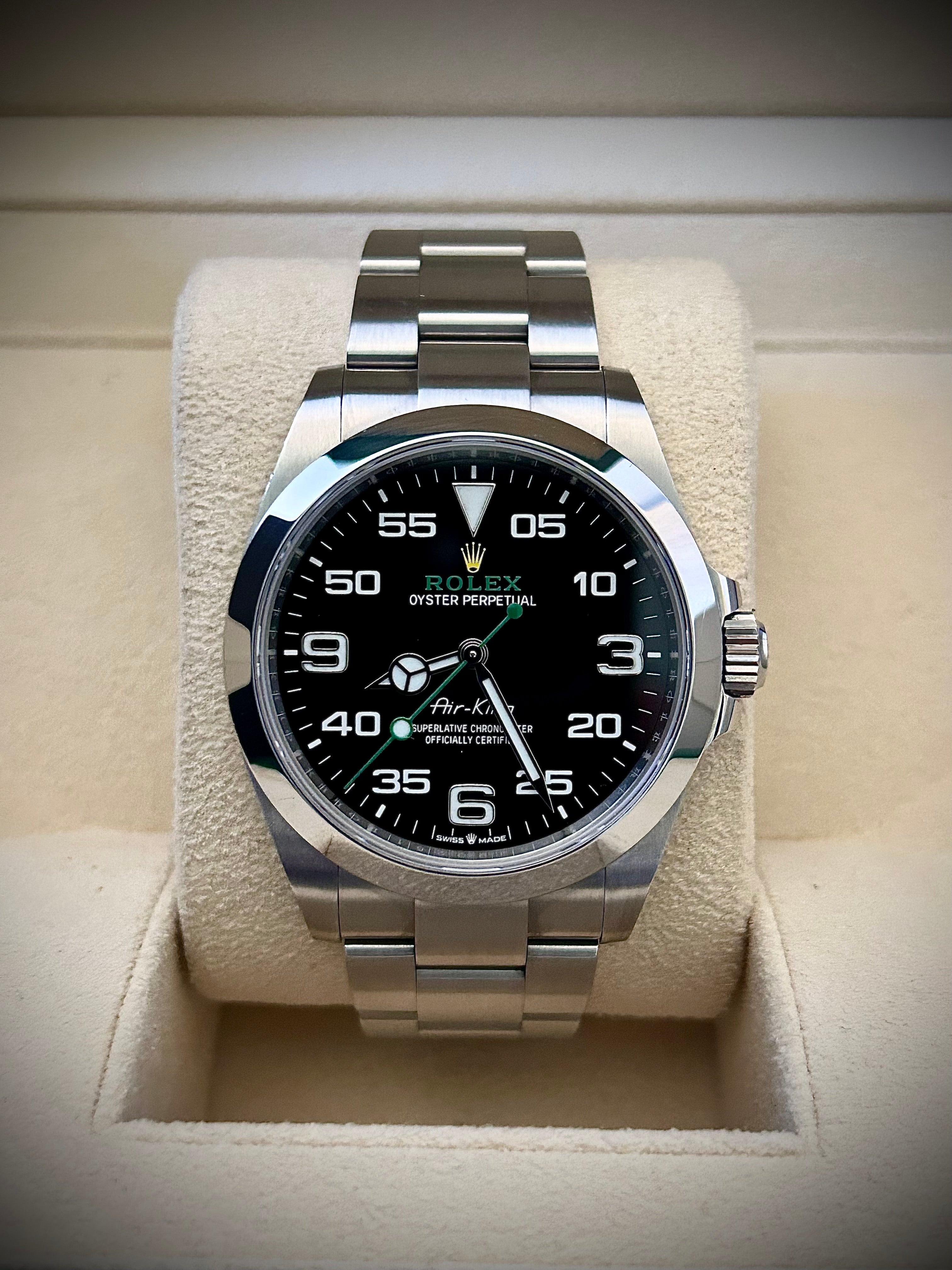 2024 ROLEX AIR KING, 126900, FULL SET, INC GST