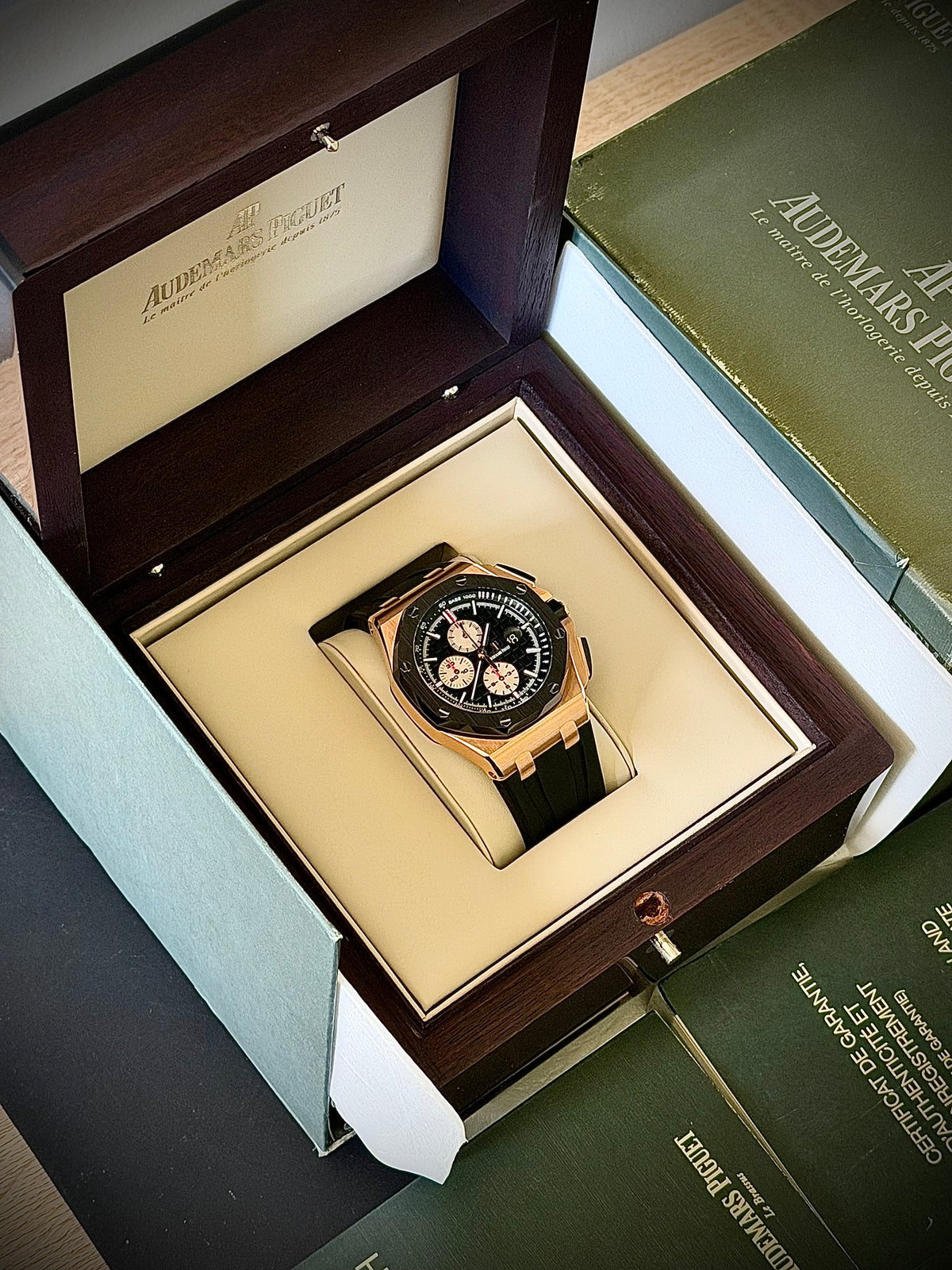 2016 AUDEMARS PIGUET ROYAL OAK OFFSHORE CHRONOGRAPH, 26401RO.OO.A002CA.02, 18CT ROSE GOLD, FULL SET, EXCELLENT CONDITION, INC GST