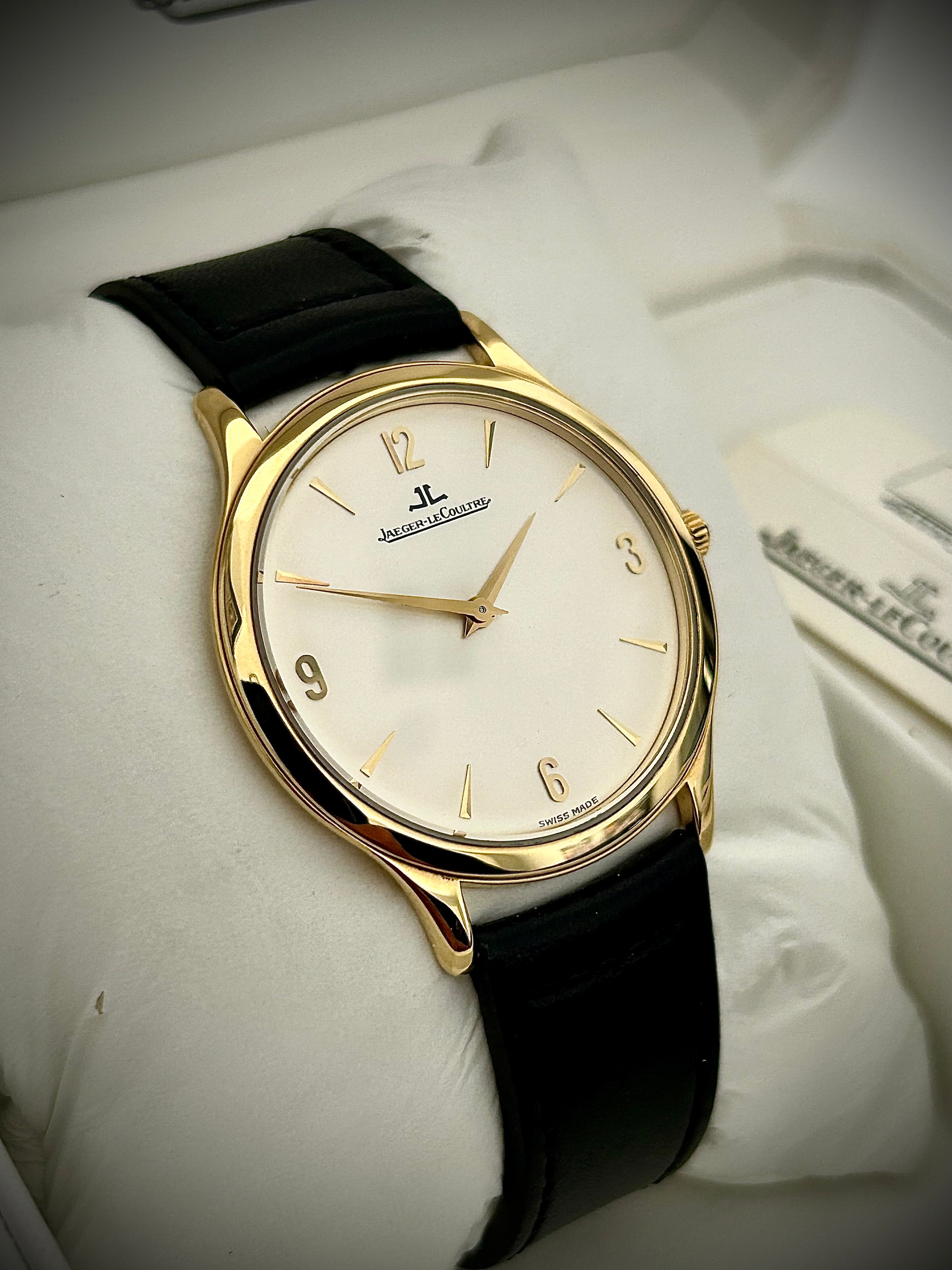 1997 JAEGER-LECOULTRE MASTER CONTROL, ULTRA THIN, 145.1.79, FULL SET, SERVICED, INC GST