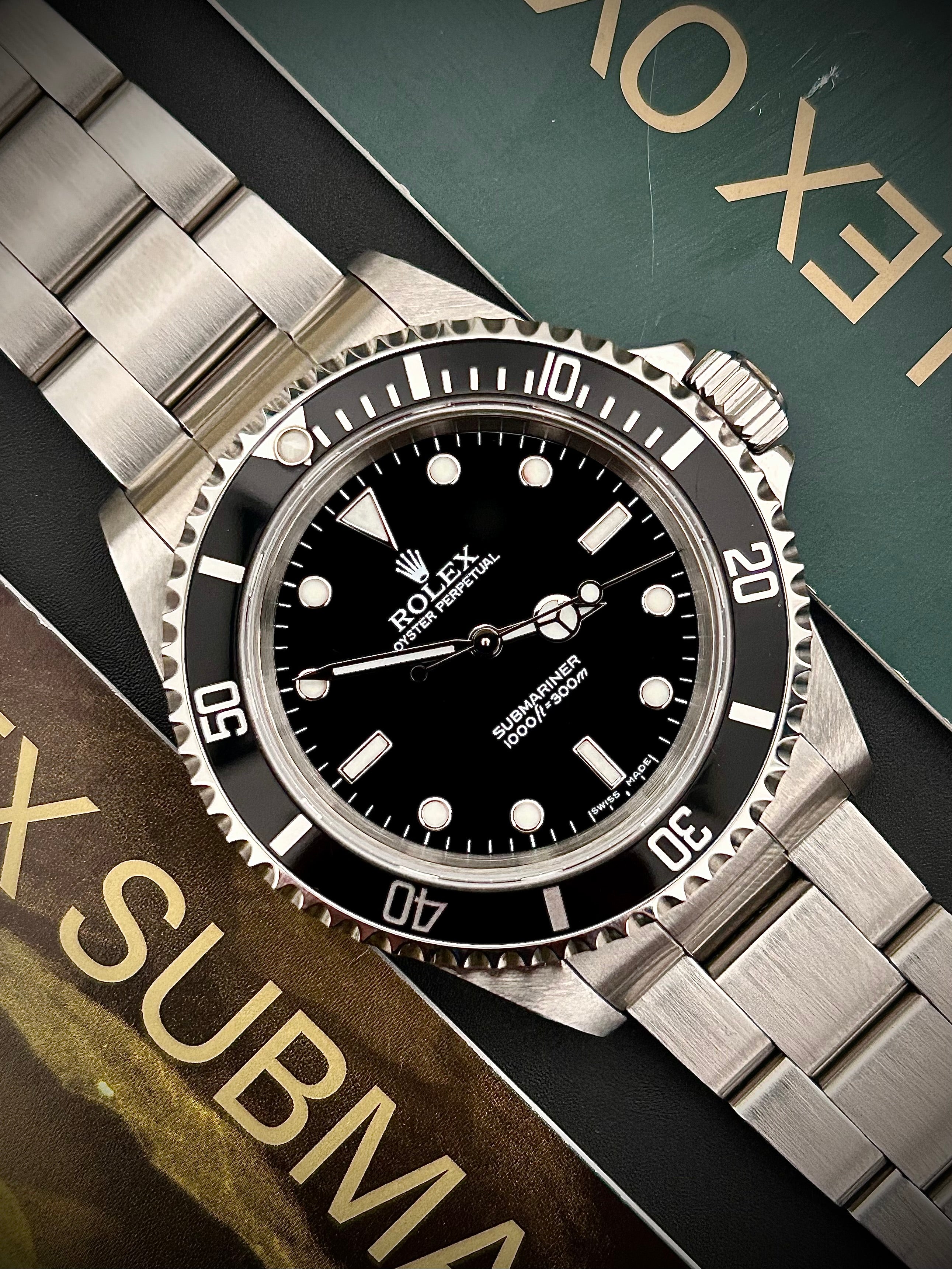 2008 ROLEX SUBMARINER TWO-LINER 14060M, FULL SET, INC GST