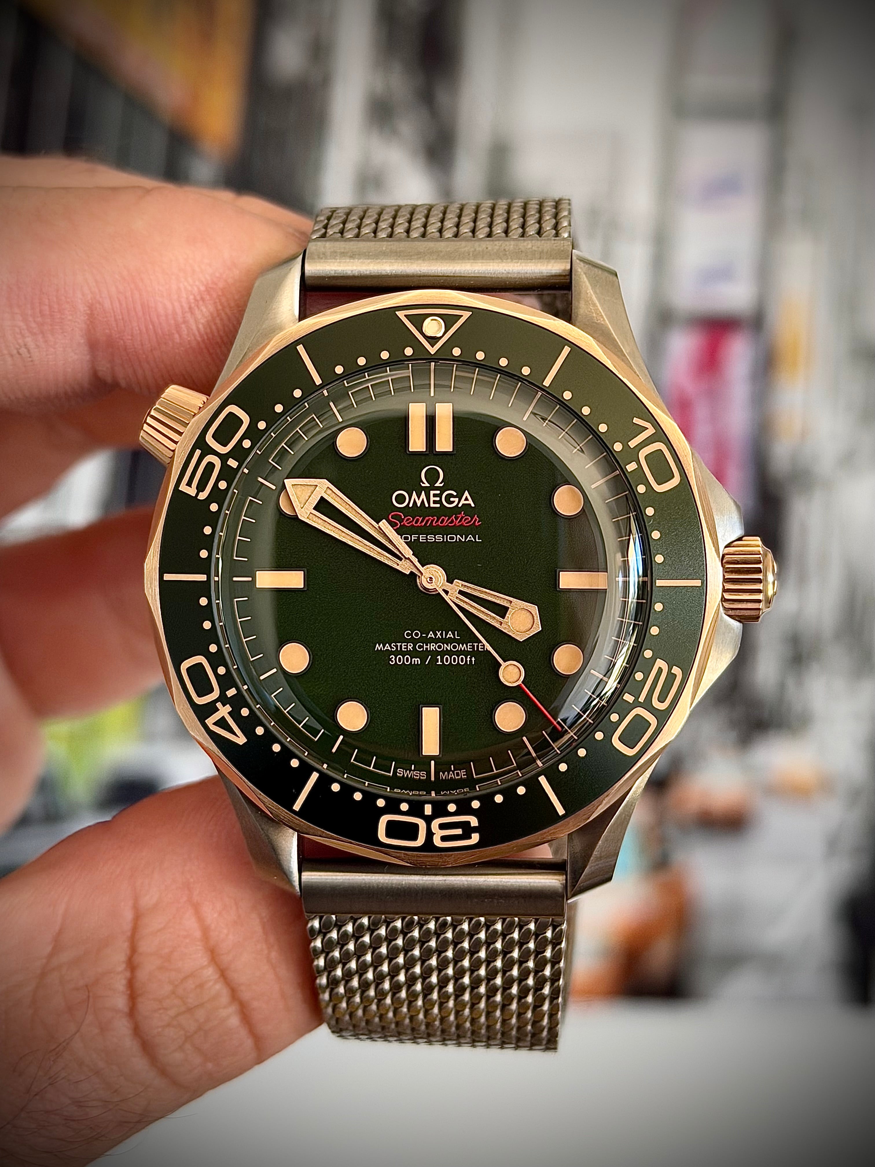 2025 OMEGA SEAMASTER 300, 42MM BRONZE GOLD ON TITANIUM, FULL SET, INC GST