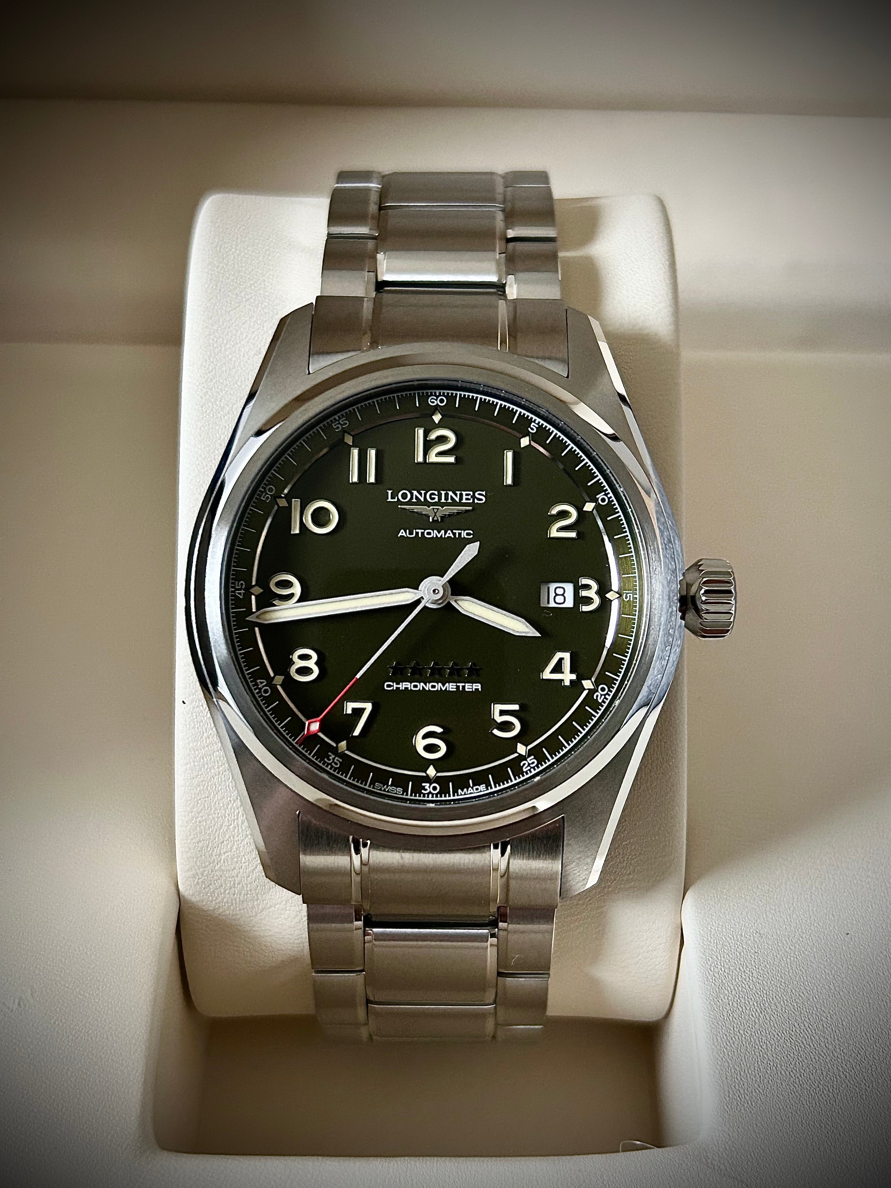 2025 LONGINES SPIRIT, GREEN DIAL, BRAND NEW, FULL SET, INC GST